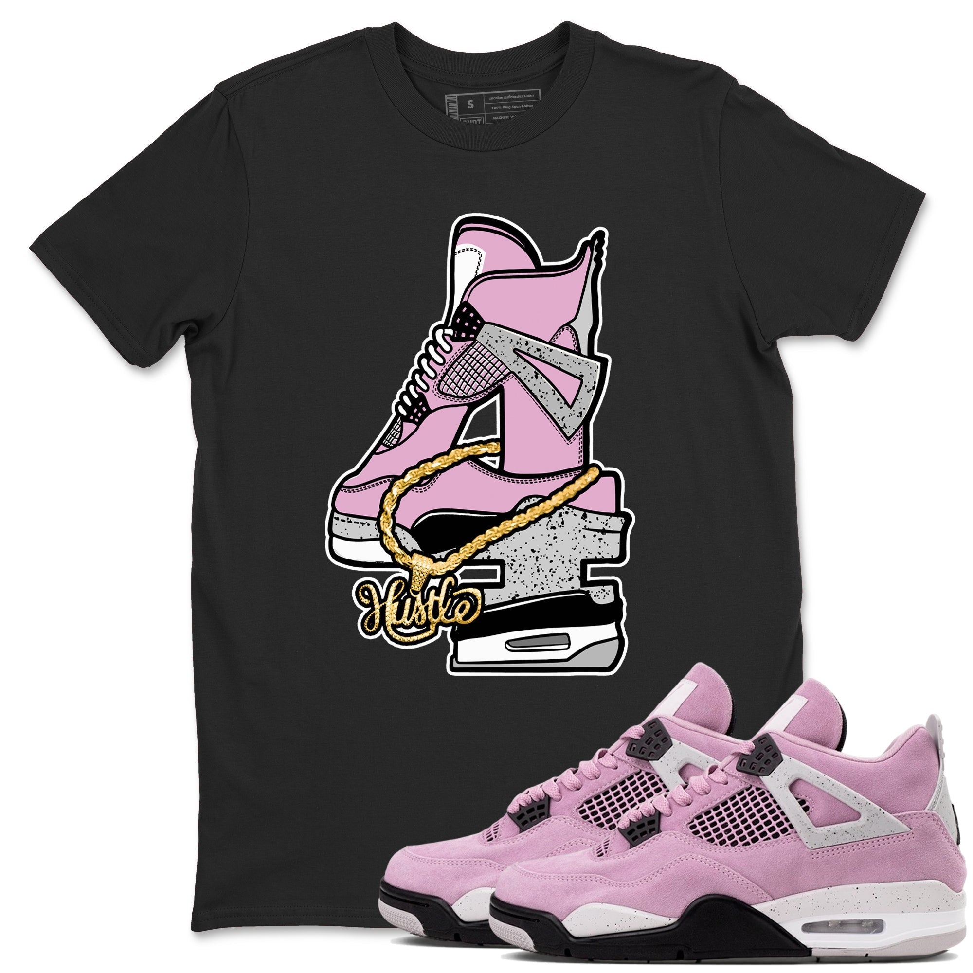 Hustle Number 4 snkmatch Tees - Air Jordan 4 Orchid