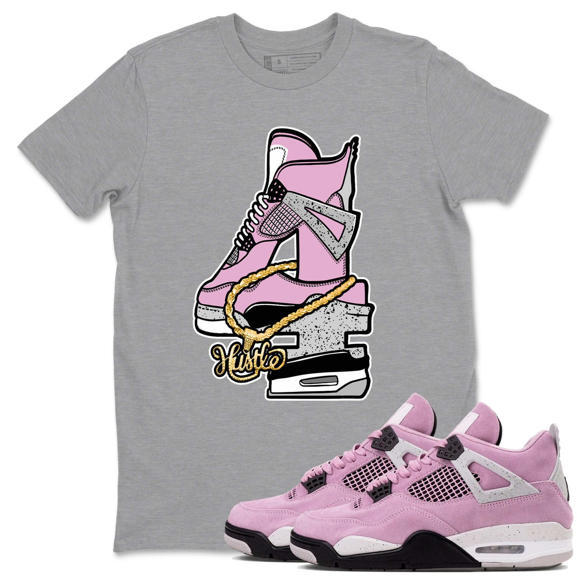 Hustle Number 4 snkmatch Tees - Air Jordan 4 Orchid
