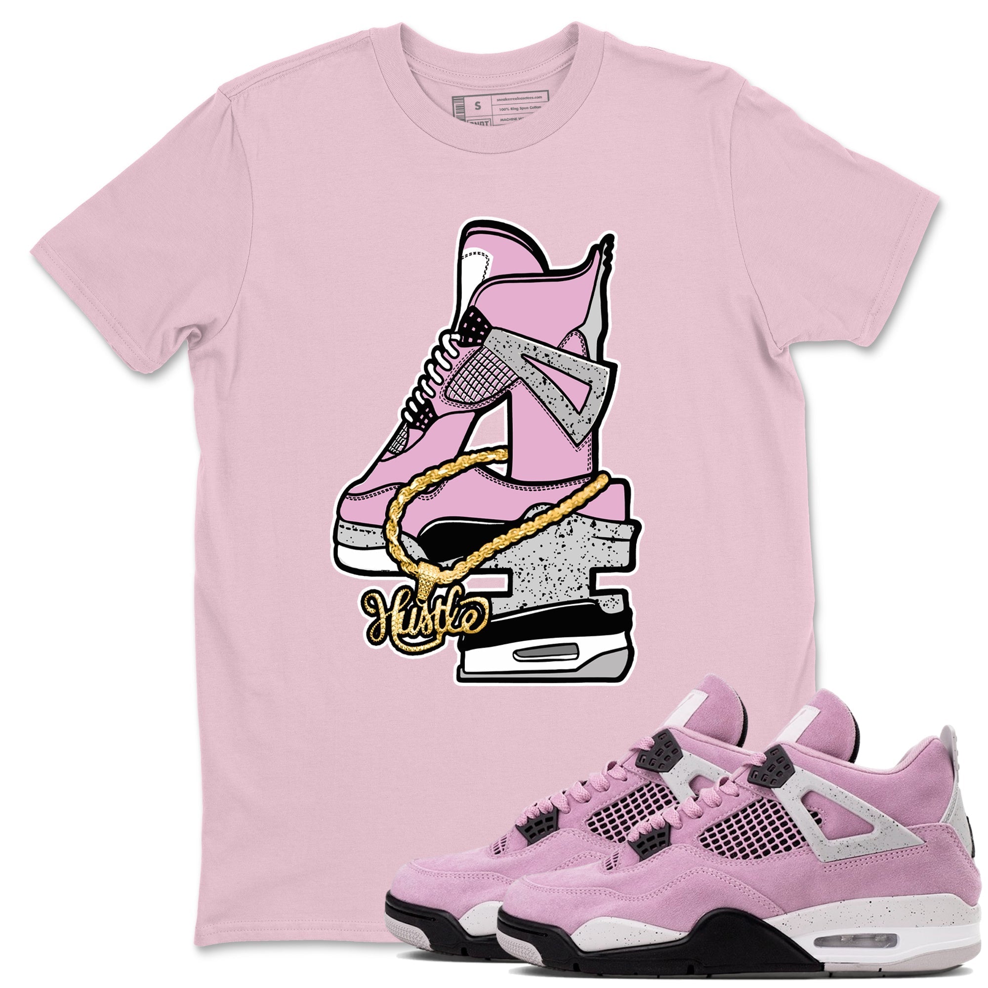 Hustle Number 4 snkmatch Tees - Air Jordan 4 Orchid