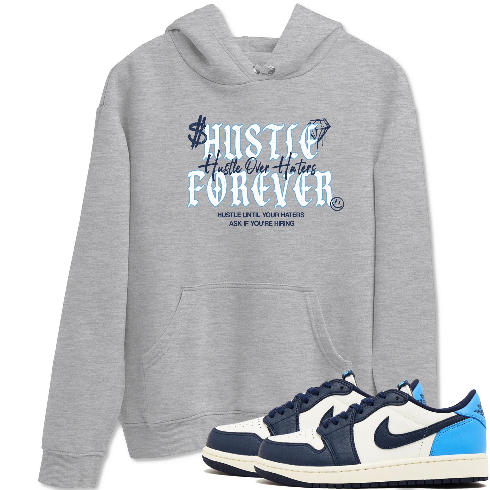 Hustle Over Haters snkmatch Tees - Air Jordan 1 Obsidian
