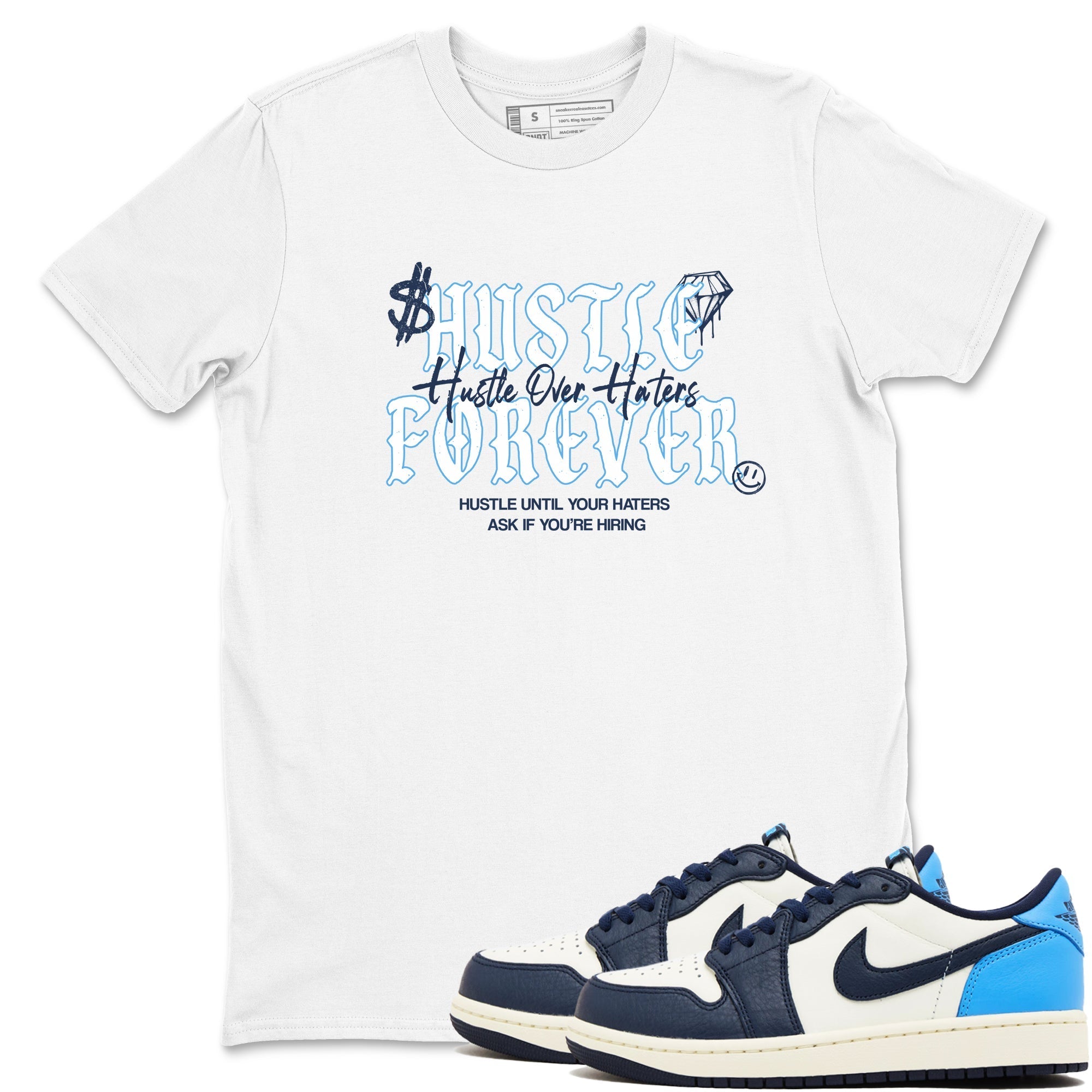 Hustle Over Haters snkmatch Tees - Air Jordan 1 Obsidian