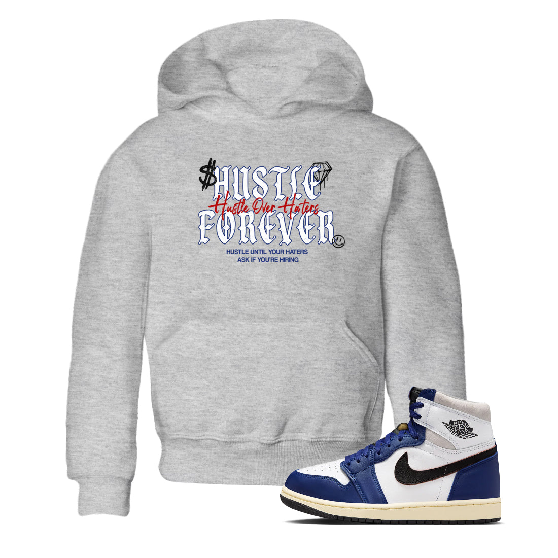 Hustle Over Haters snkmatch Tees Kids - Air Jordan 1 Rare Air
