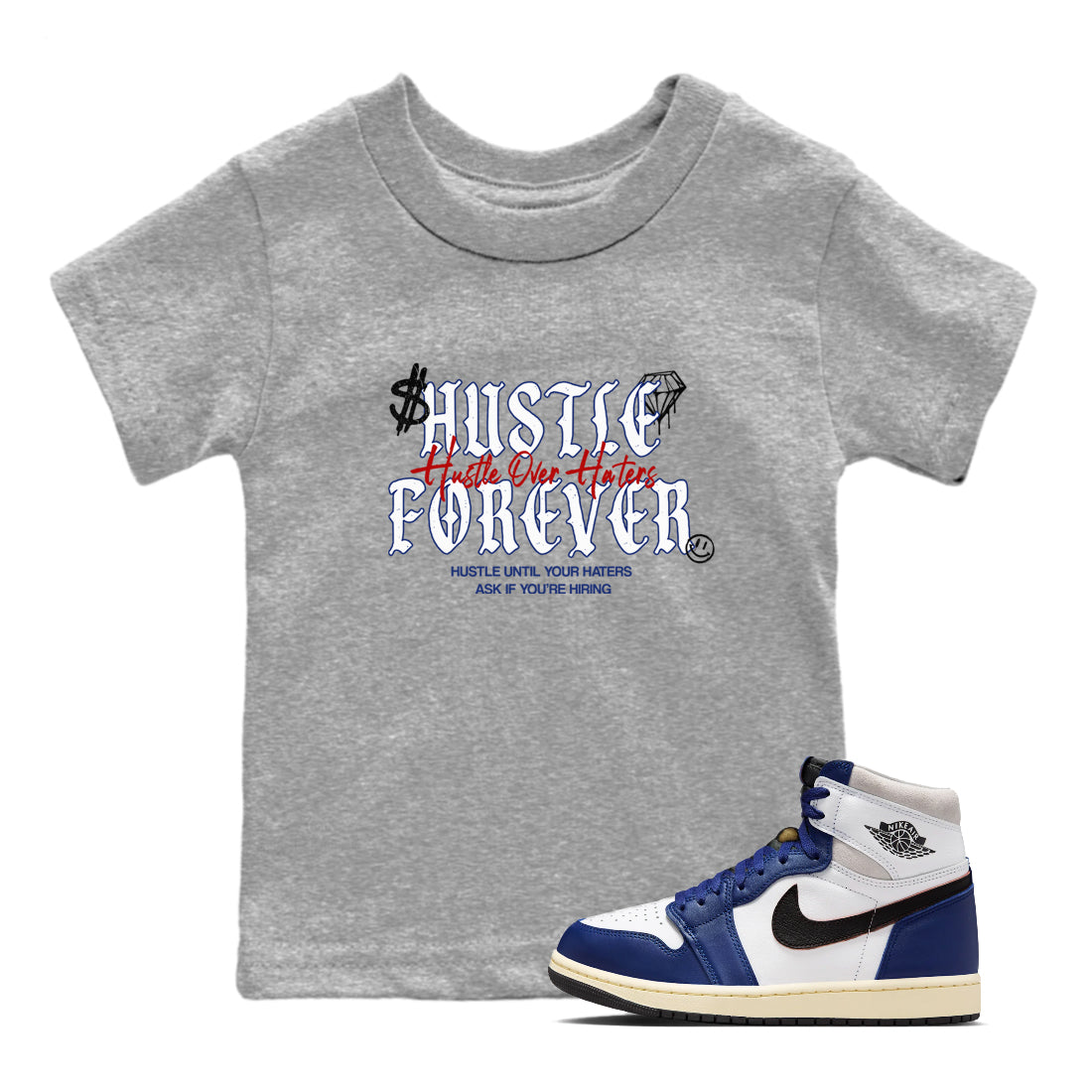 Hustle Over Haters snkmatch Tees Kids - Air Jordan 1 Rare Air