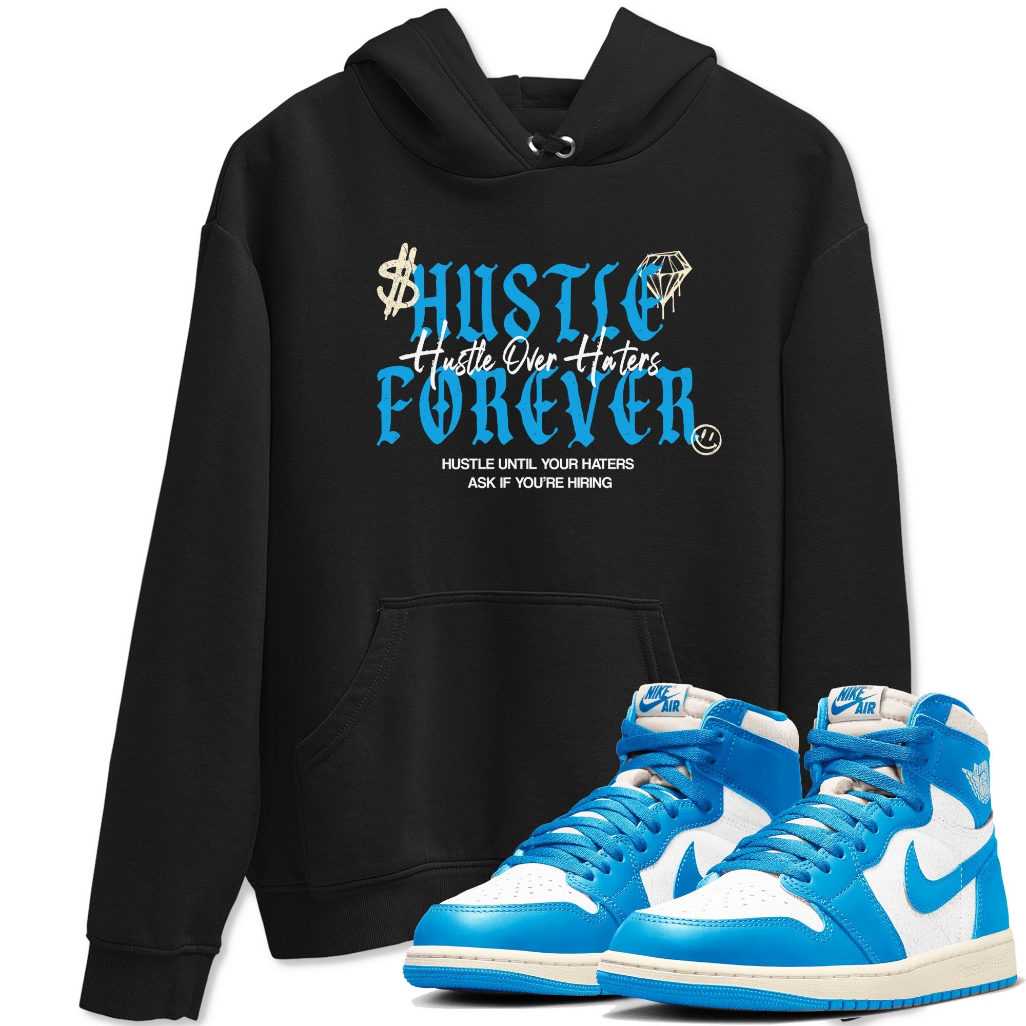 Hustle Over Haters snkmatch Tees - Air Jordan 1 UNC Reimagined