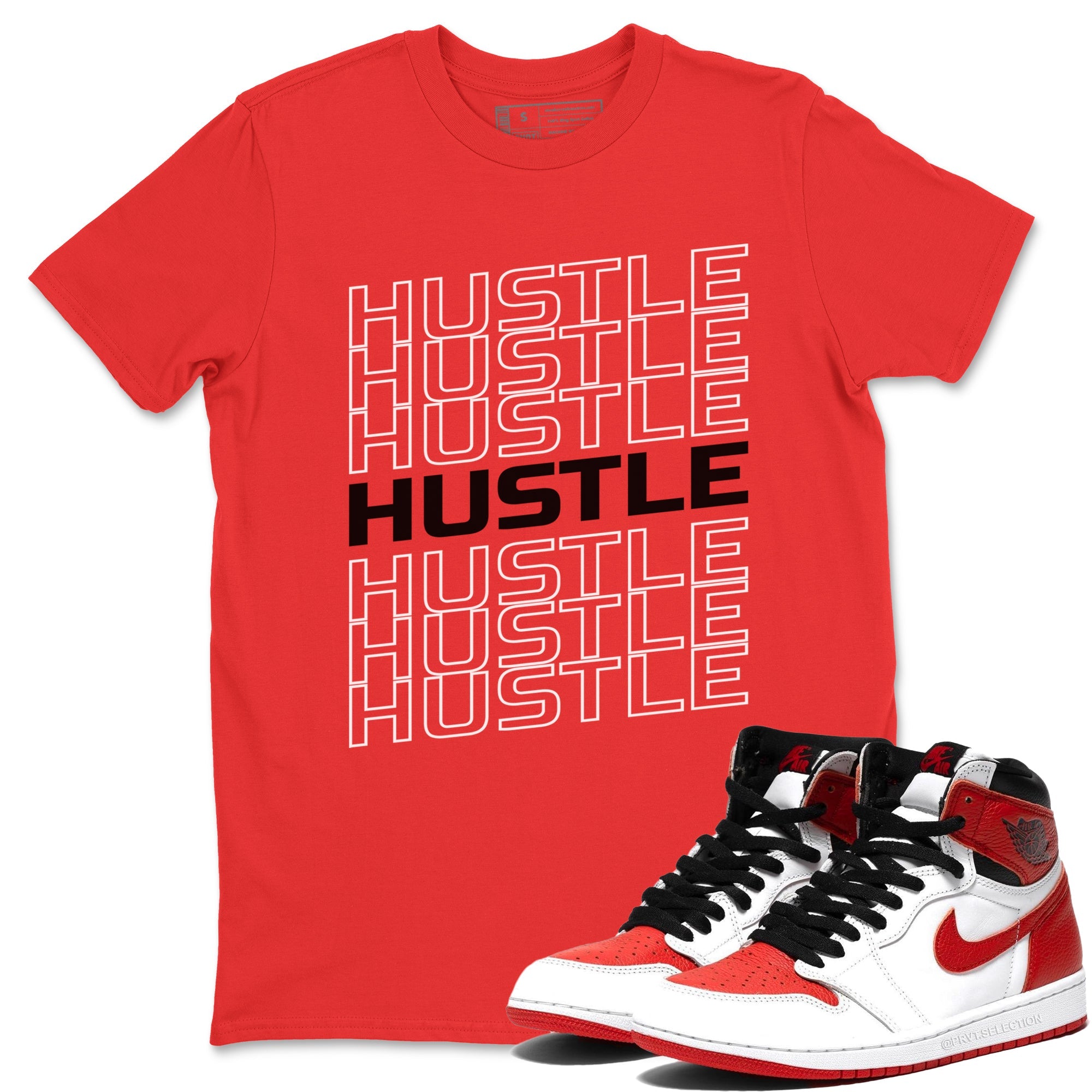 Hustle Typo Unisex Tops - Air Jordan 1 Heritage