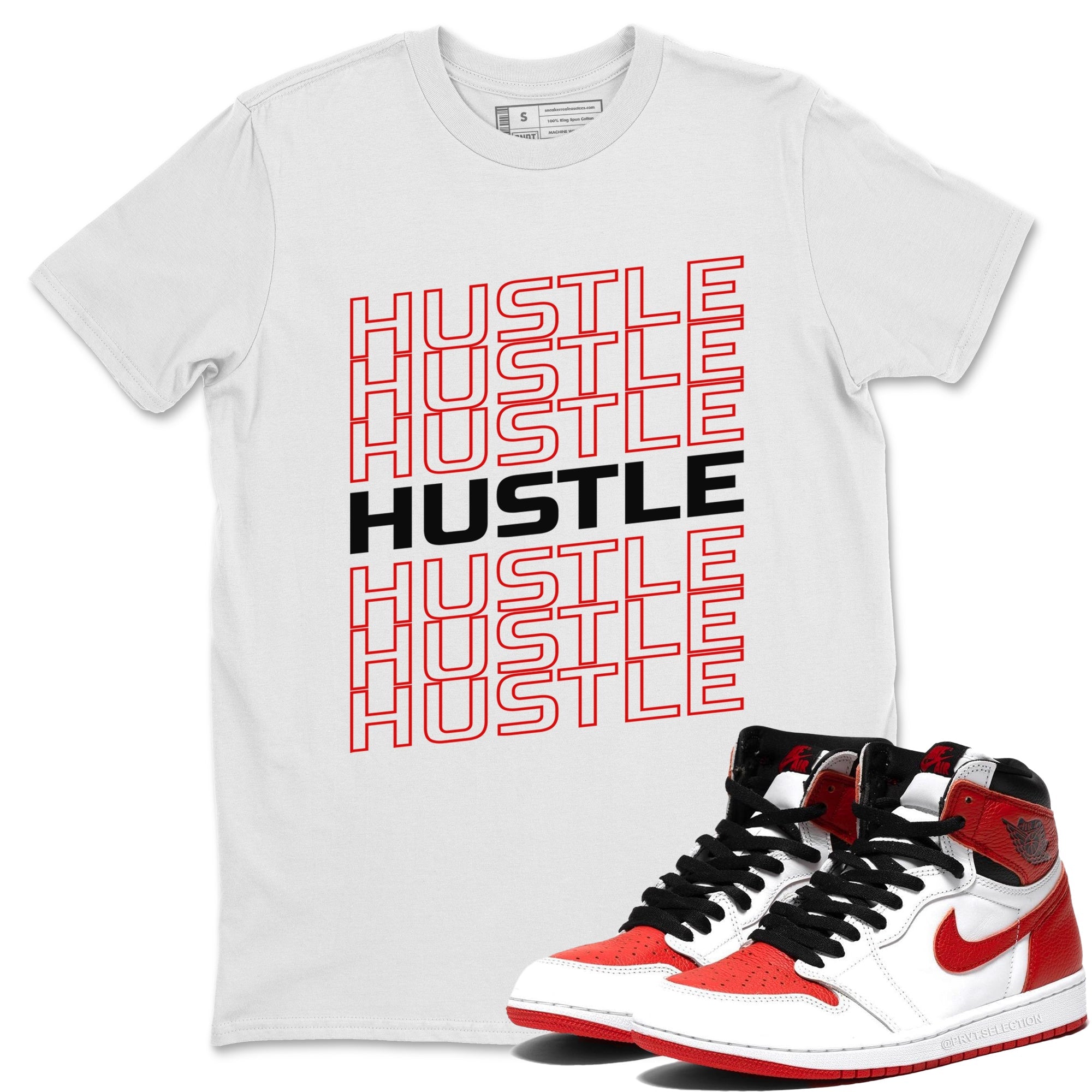 Hustle Typo Unisex Tops - Air Jordan 1 Heritage