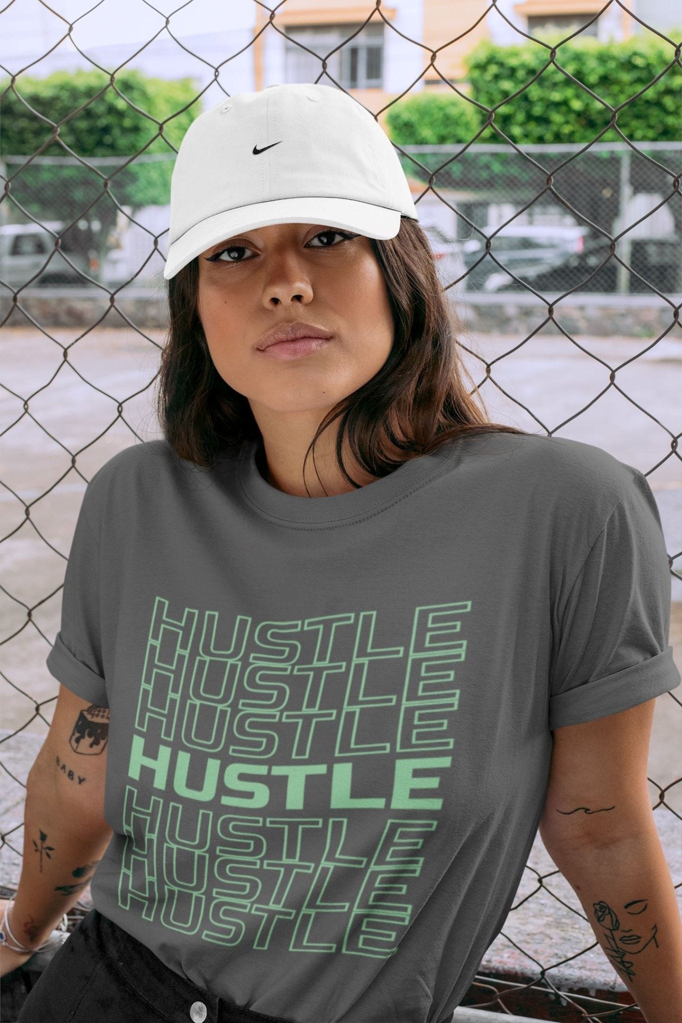 Hustle Typo Unisex Tops - Air Jordan 6 Mint Foam