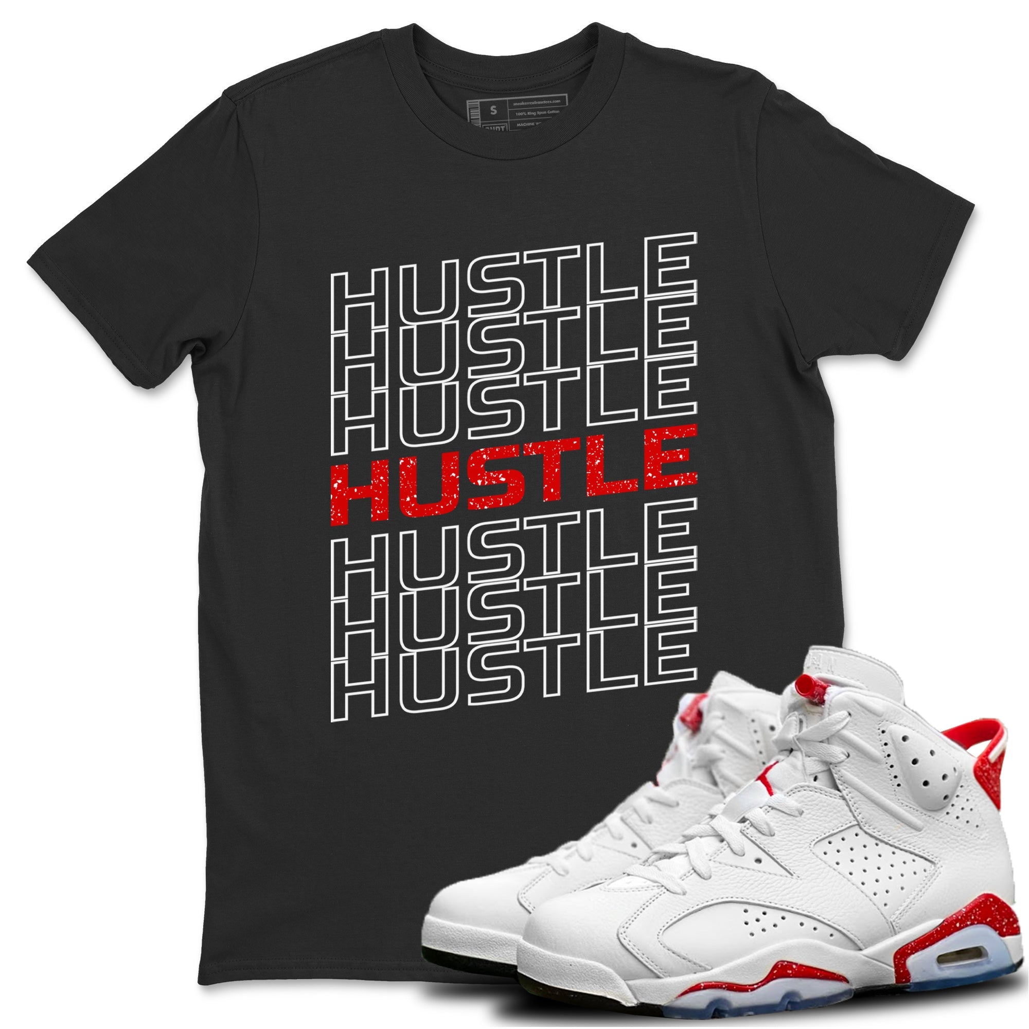 Hustle Typo Unisex Tops - Air Jordan 6 Red Velvet Cookies