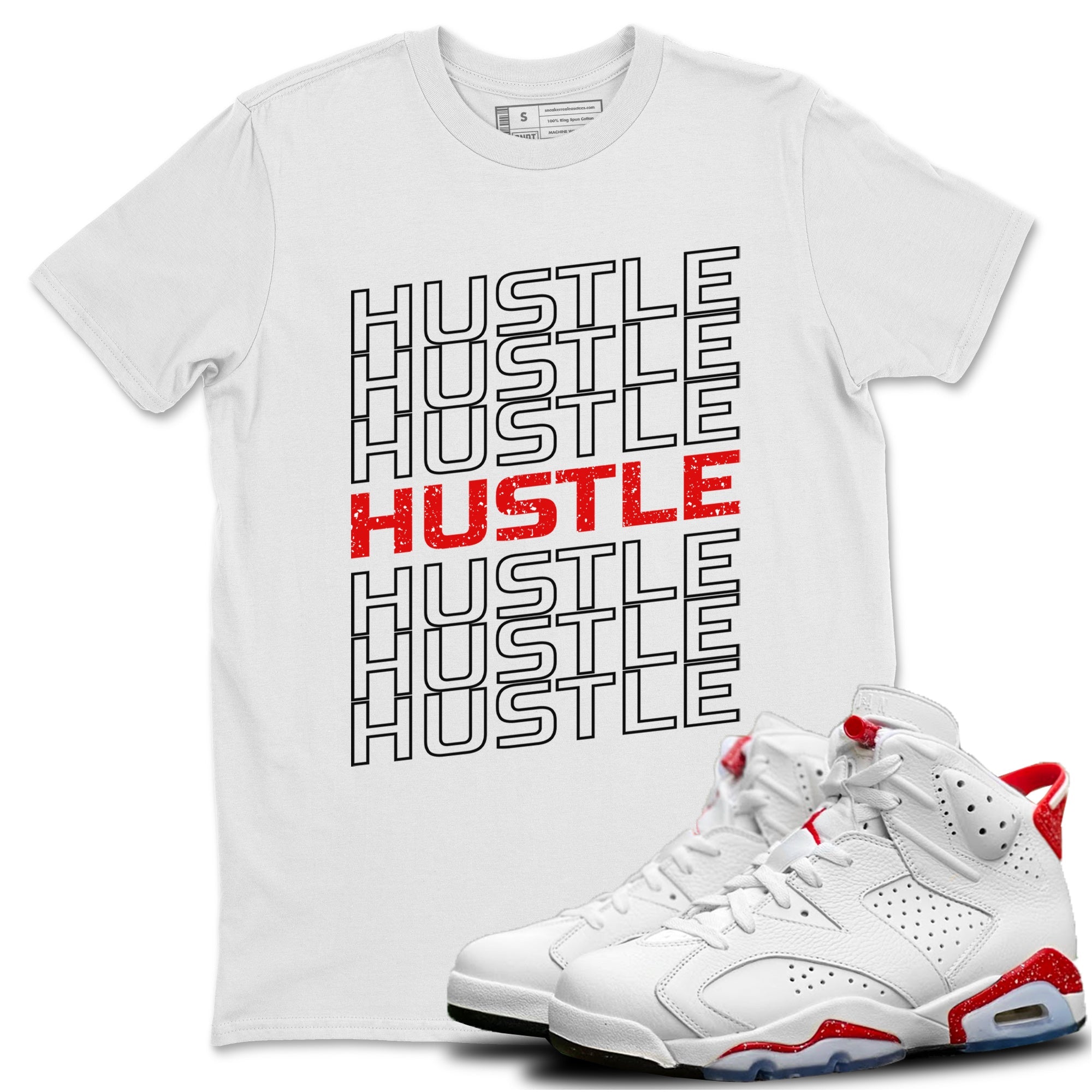Hustle Typo Unisex Tops - Air Jordan 6 Red Velvet Cookies
