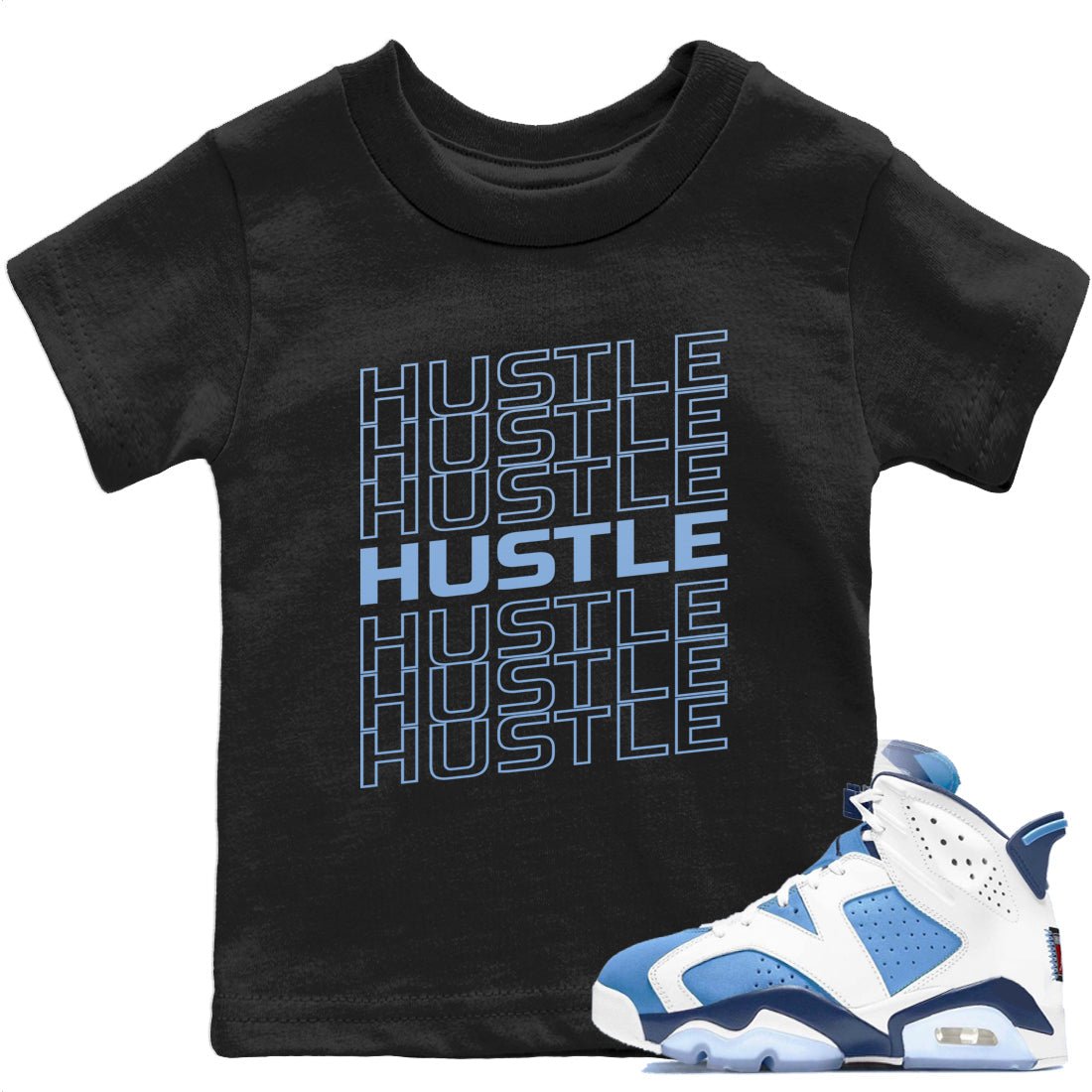 Hustle Typo Kids Tops - Air Jordan 6 UNC