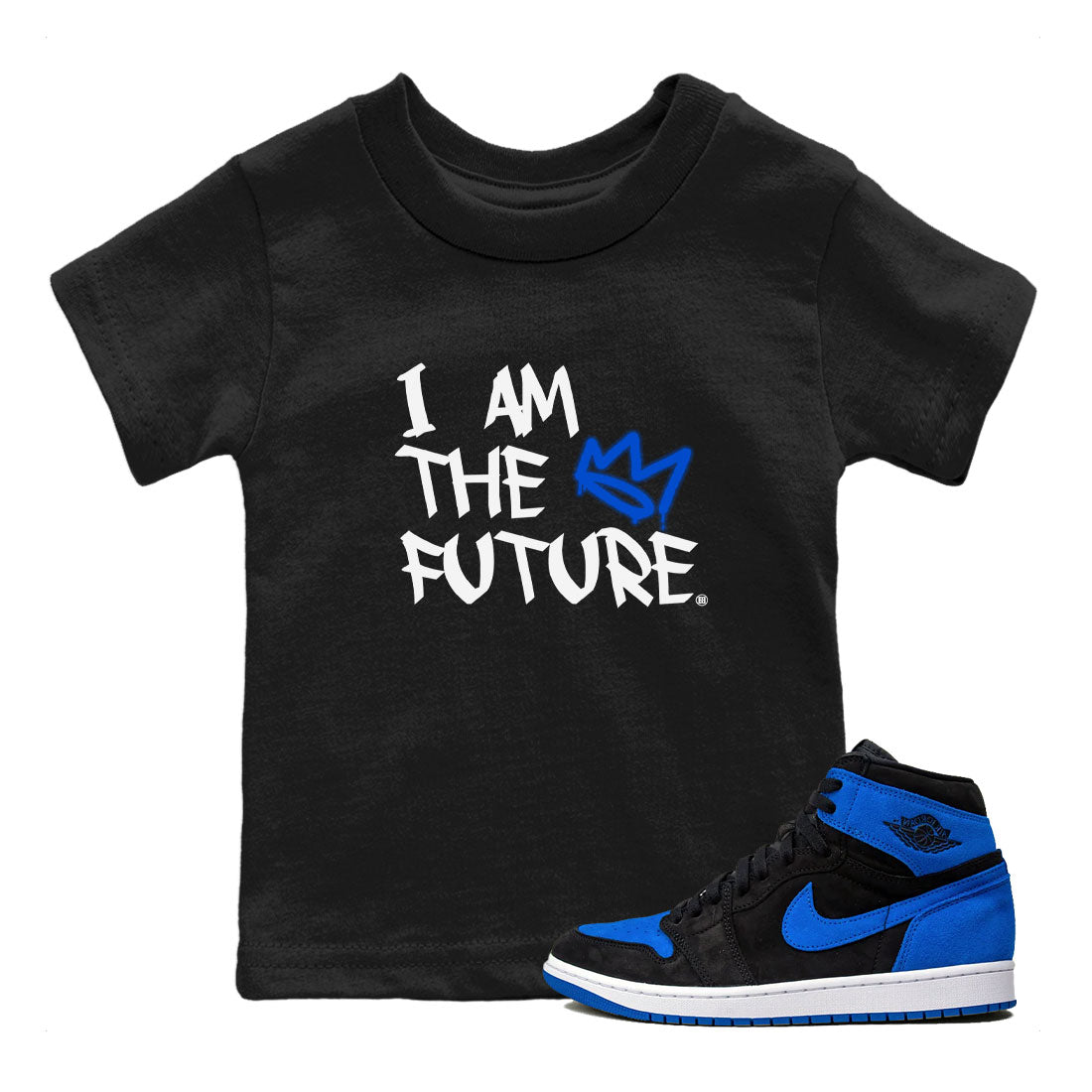 I Am The Future snkmatch Tee Kids - Air Jordan 1 Royal Reimagined