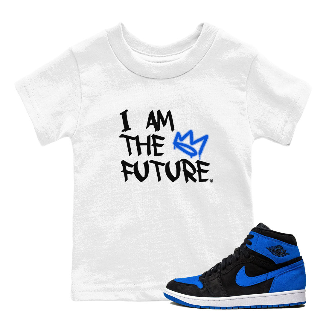 I Am The Future snkmatch Tee Kids - Air Jordan 1 Royal Reimagined