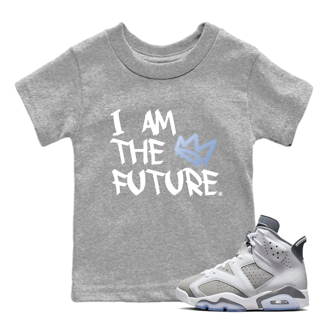 I Am The Future Kids Tops - Air Jordan 6 Cool Grey