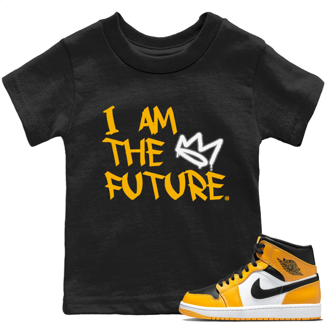 I Am The Future Kids Tops - Air Jordan 1 Yellow Toe
