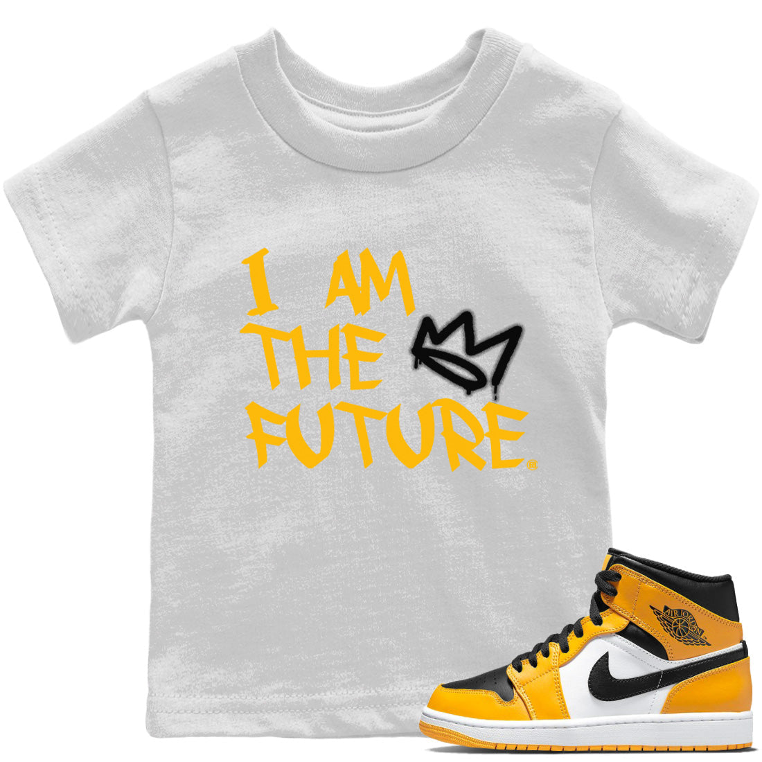 I Am The Future Kids Tops - Air Jordan 1 Yellow Toe
