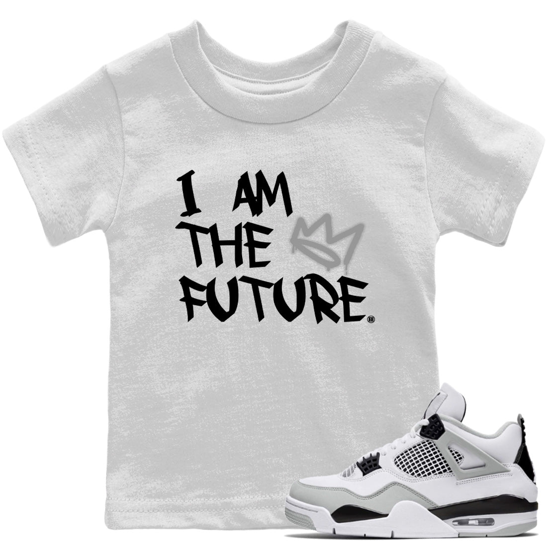 I Am The Future Kids Tops - Air Jordan 4 Military Black