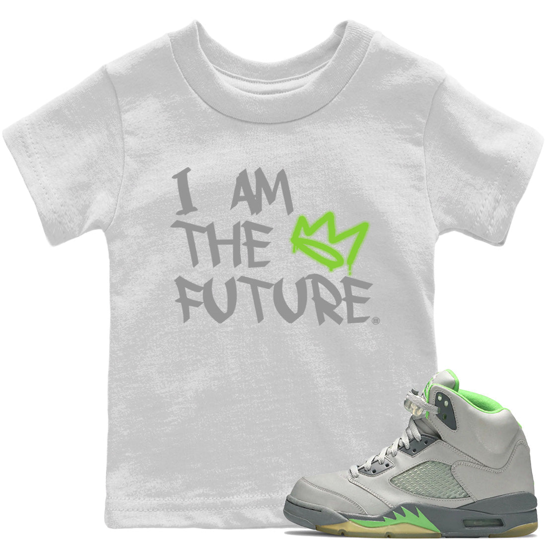 I Am The Future Kids Tops - Air Jordan 5 Green Bean