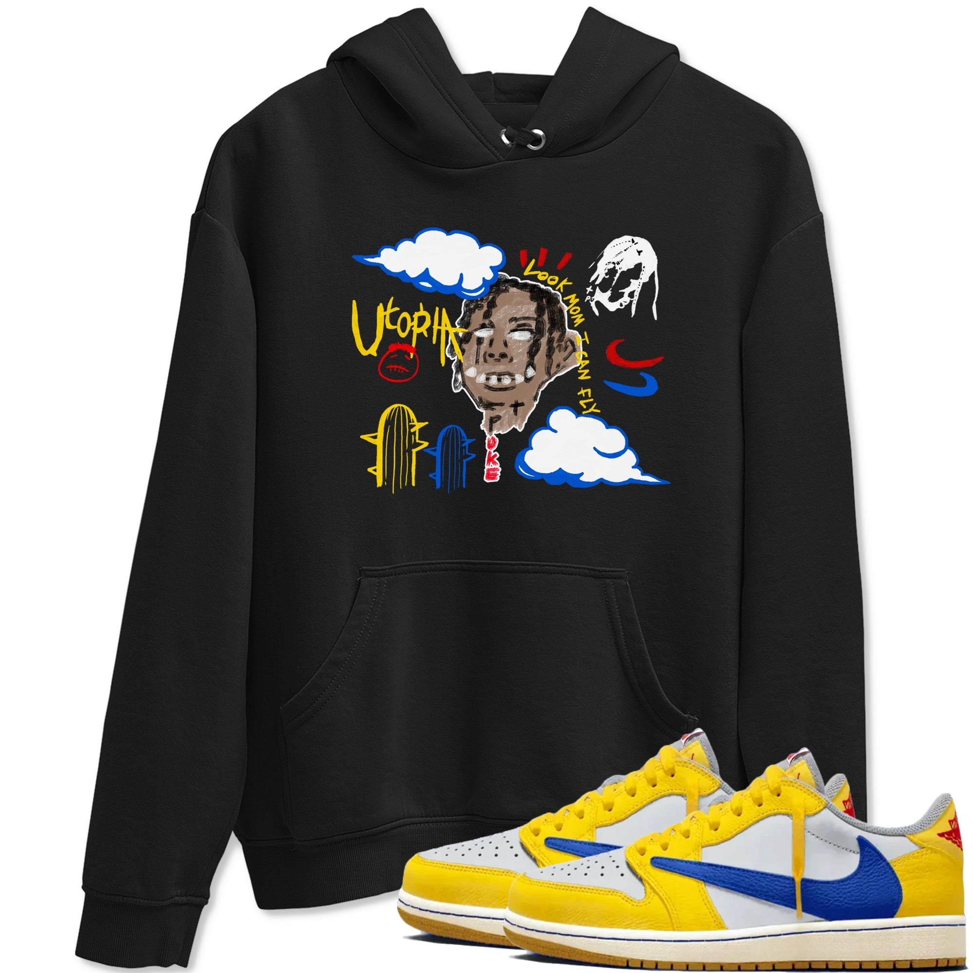 I Can Fly snkmatch Tees - Air Jordan 1 Travis Scott Canary