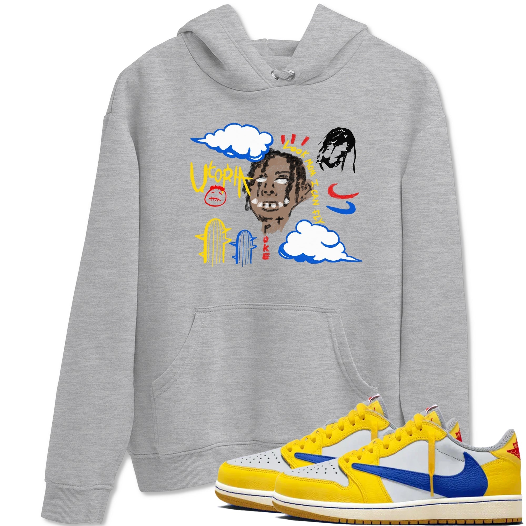 I Can Fly snkmatch Tees - Air Jordan 1 Travis Scott Canary
