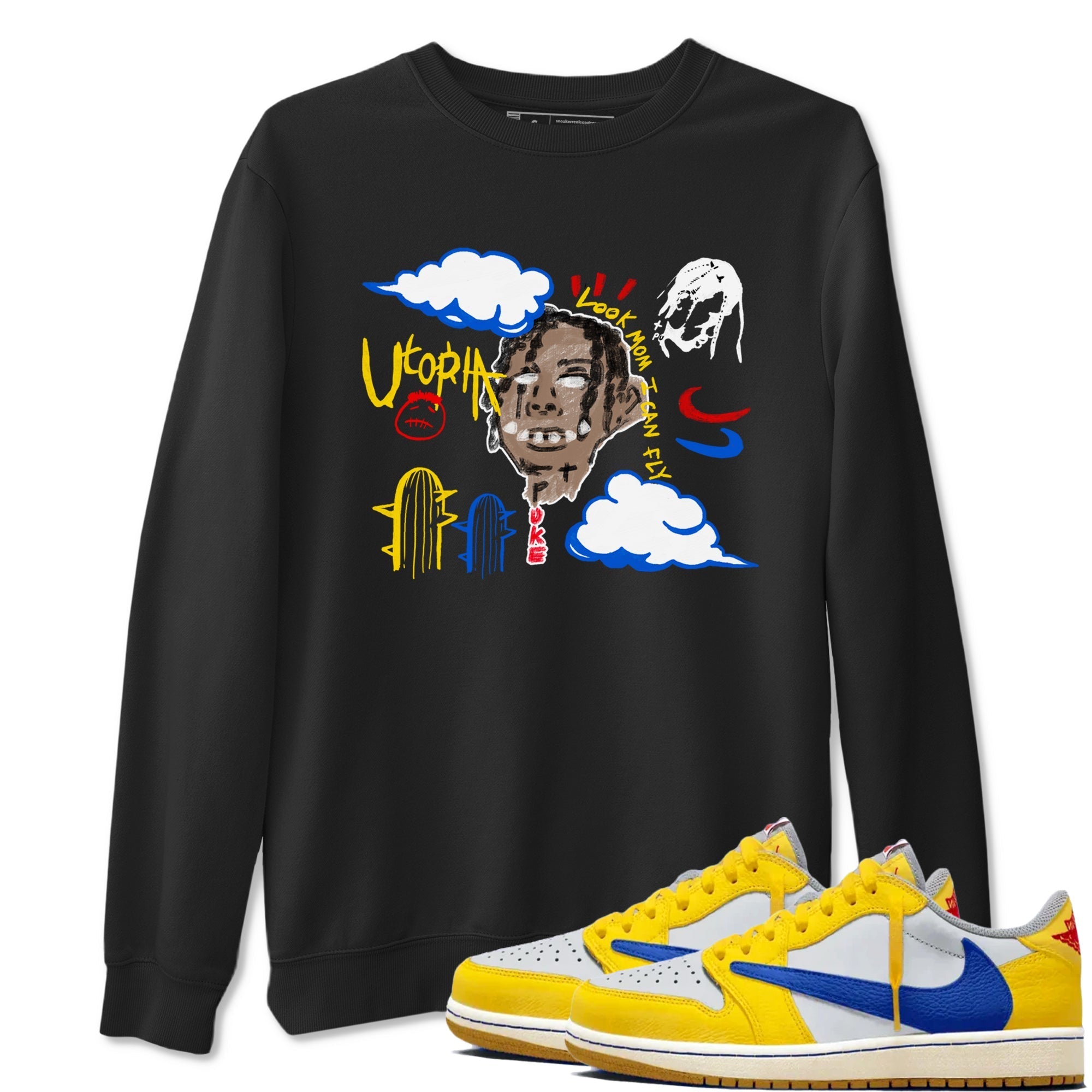 I Can Fly snkmatch Tees - Air Jordan 1 Travis Scott Canary