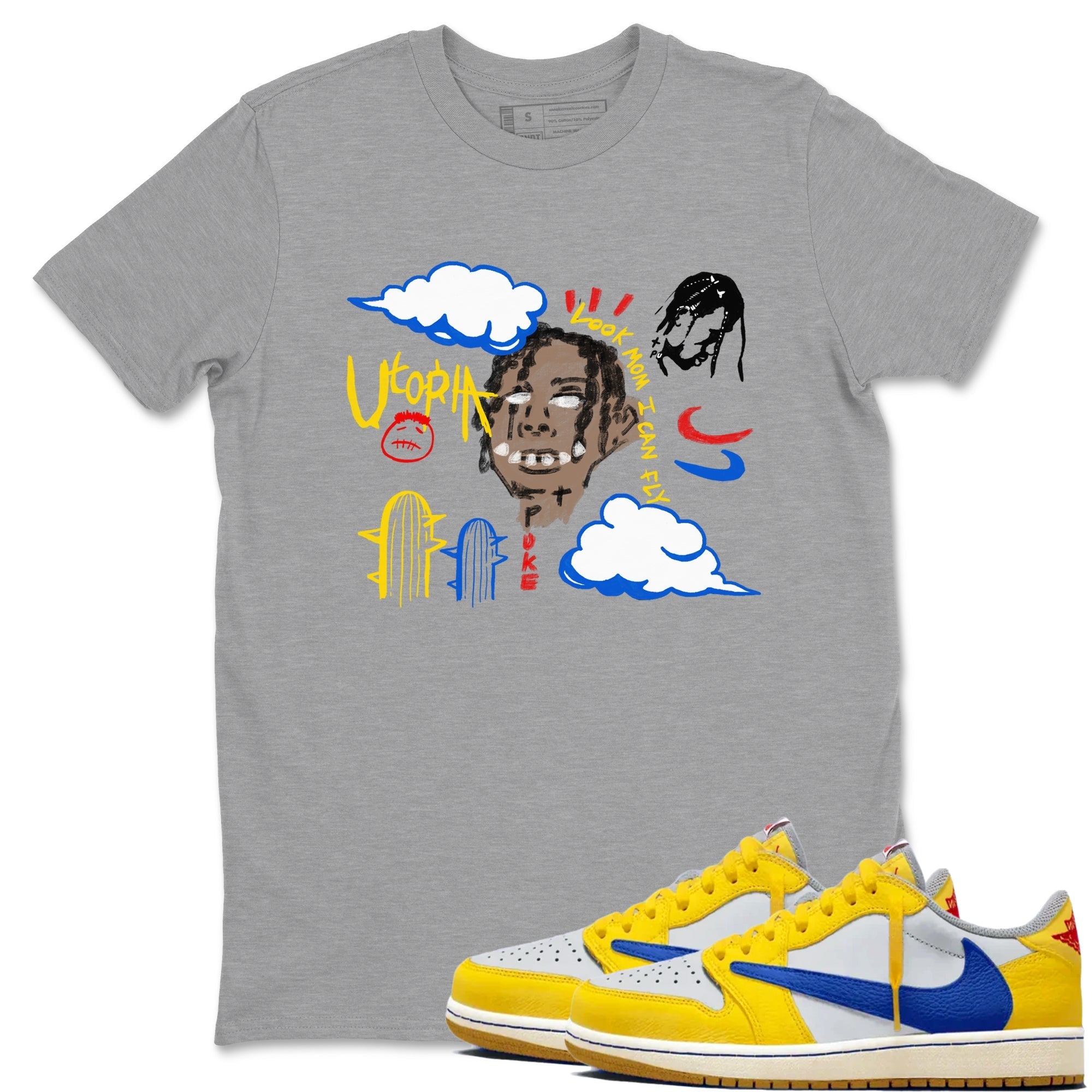 I Can Fly snkmatch Tees - Air Jordan 1 Travis Scott Canary