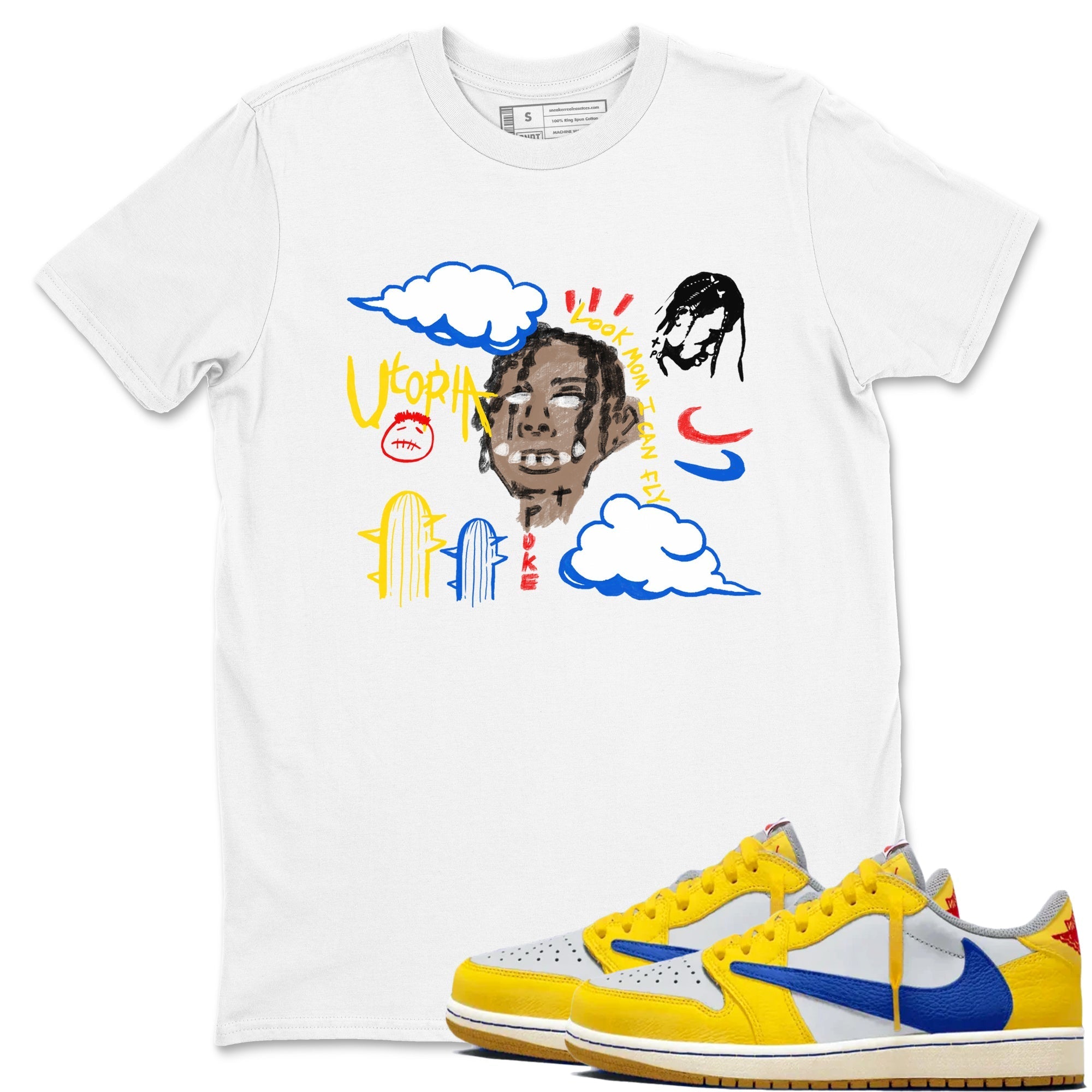 I Can Fly snkmatch Tees - Air Jordan 1 Travis Scott Canary