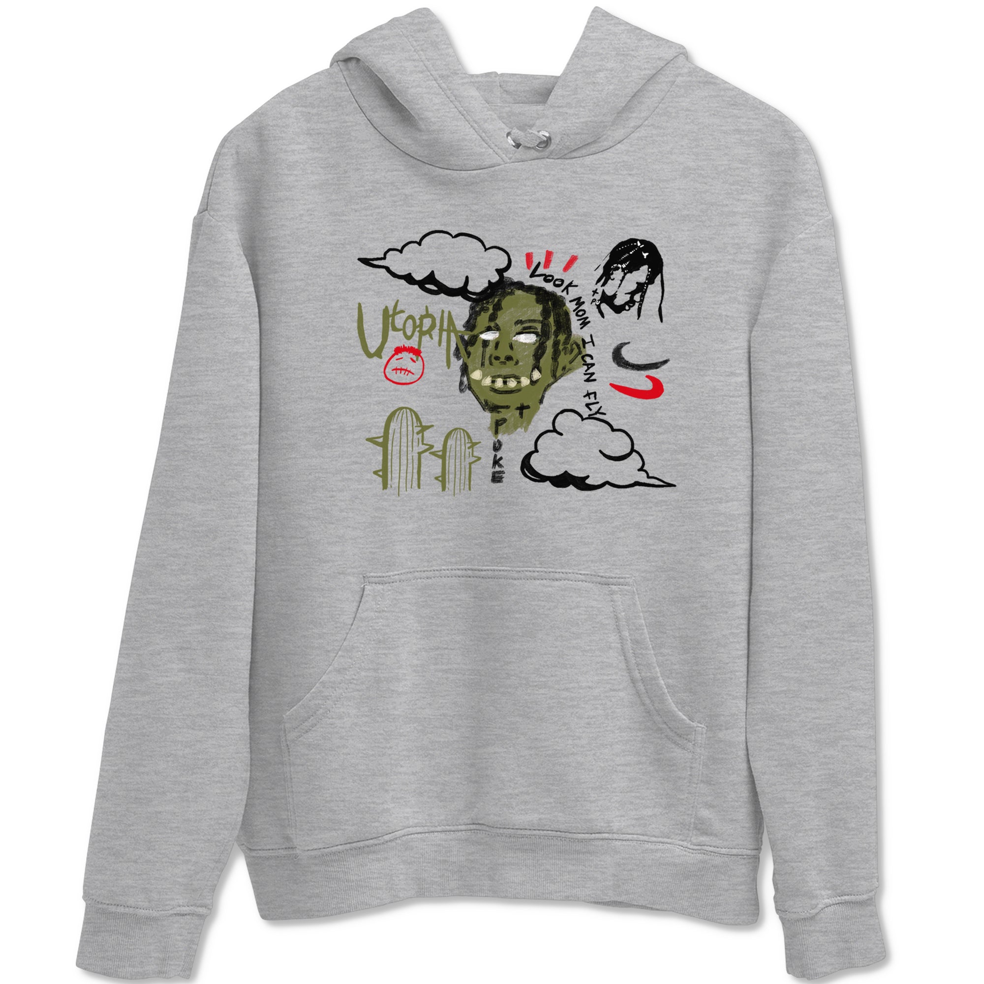 I Can Fly snkmatch Tees - Air Jordan 1 Travis Scott Medium Olive