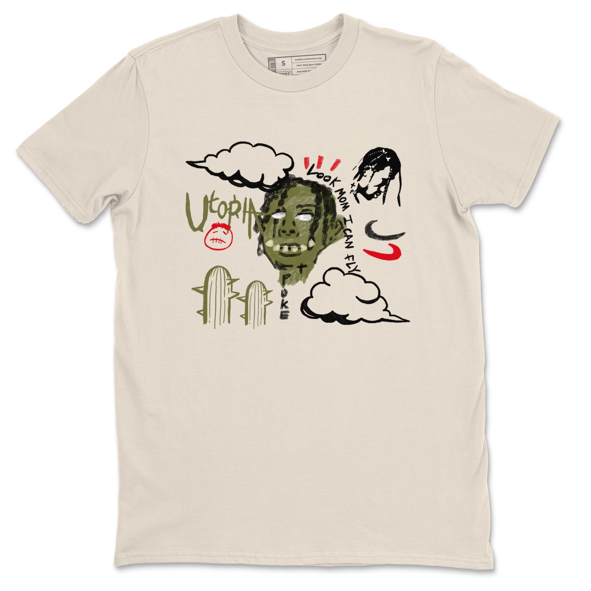 I Can Fly snkmatch Tees - Air Jordan 1 Travis Scott Medium Olive