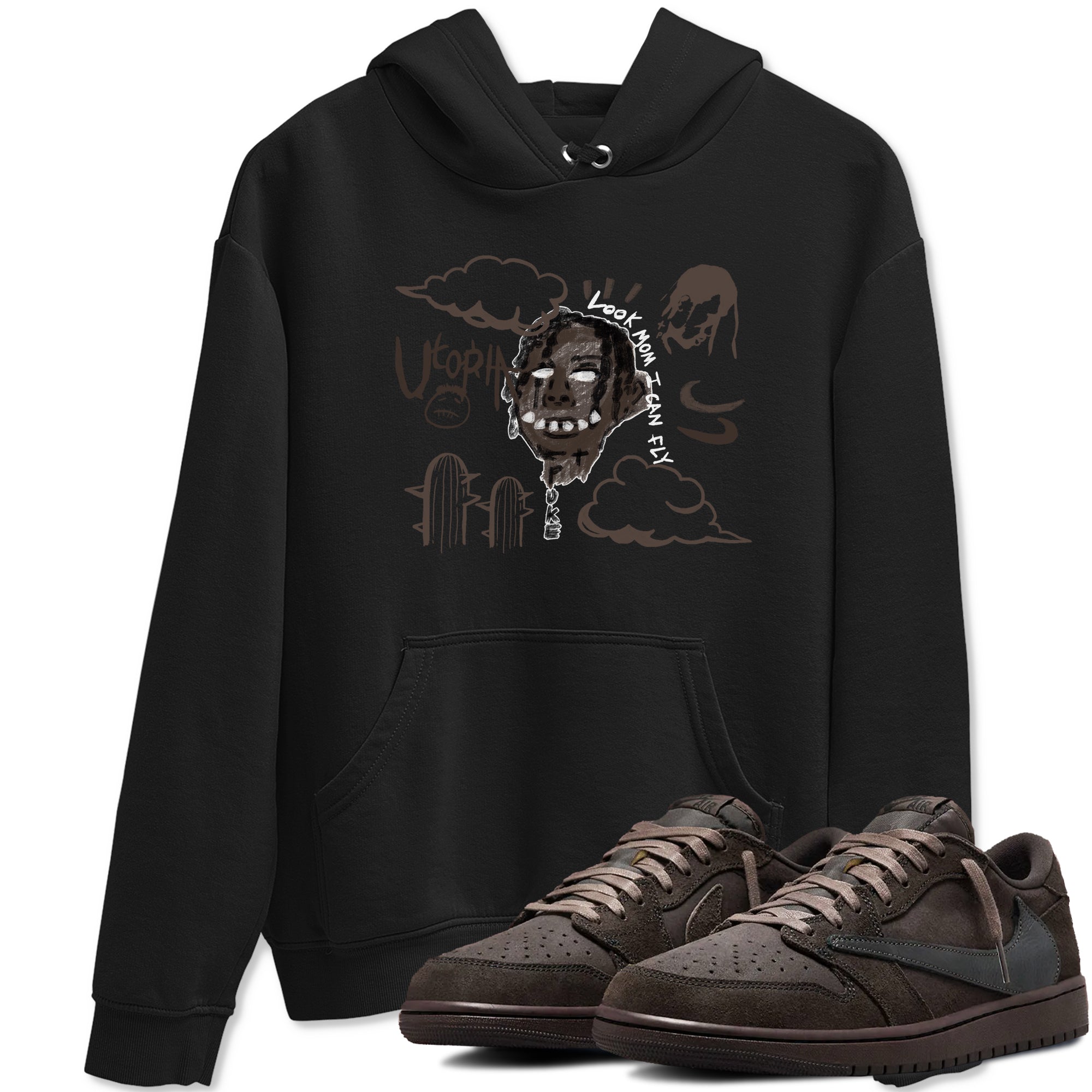 I Can Fly snkmatch Tees - Air Jordan 1 Travis Scott Velvet Brown