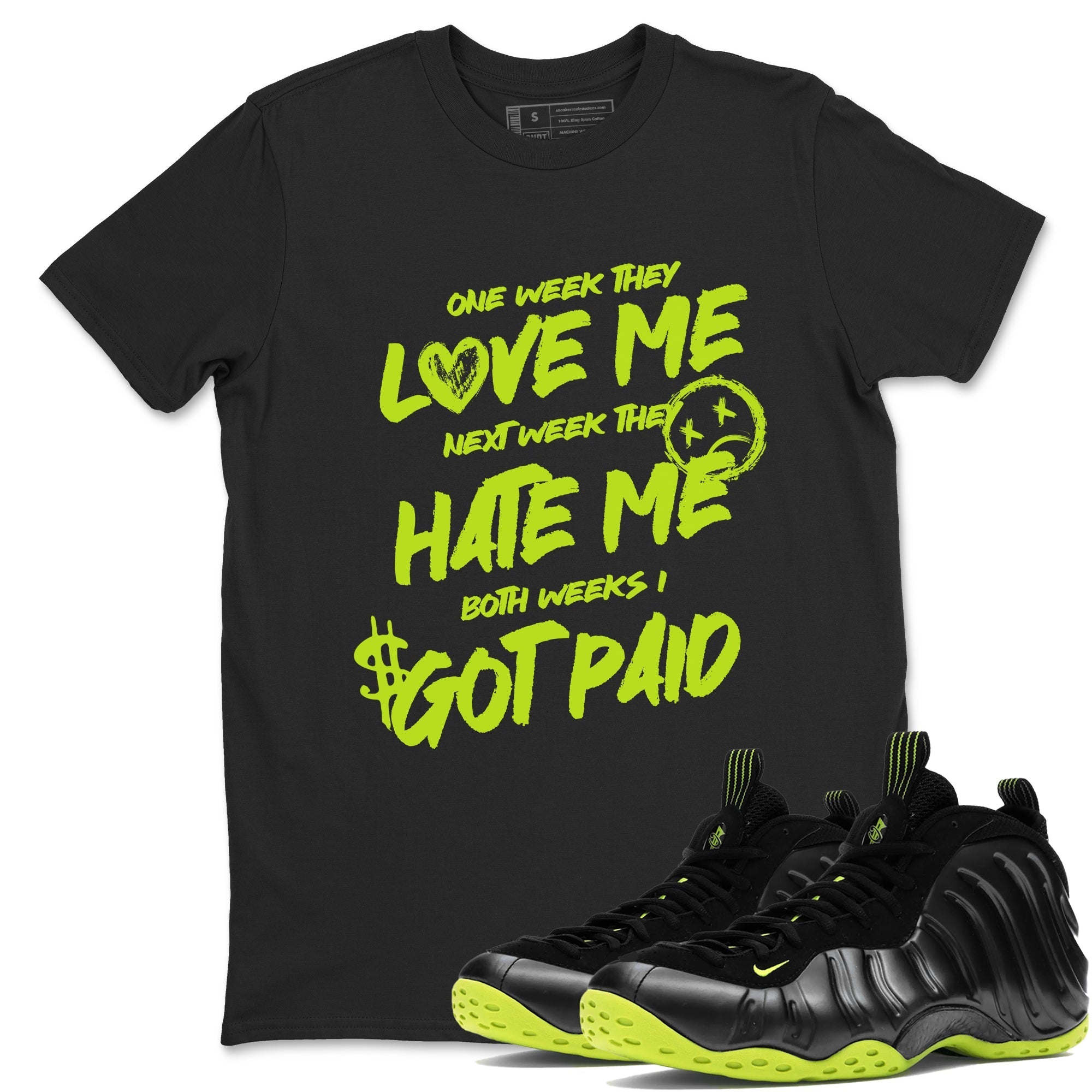 I Got Paid snkmatch Tees - Air Foamposite One Black Volt