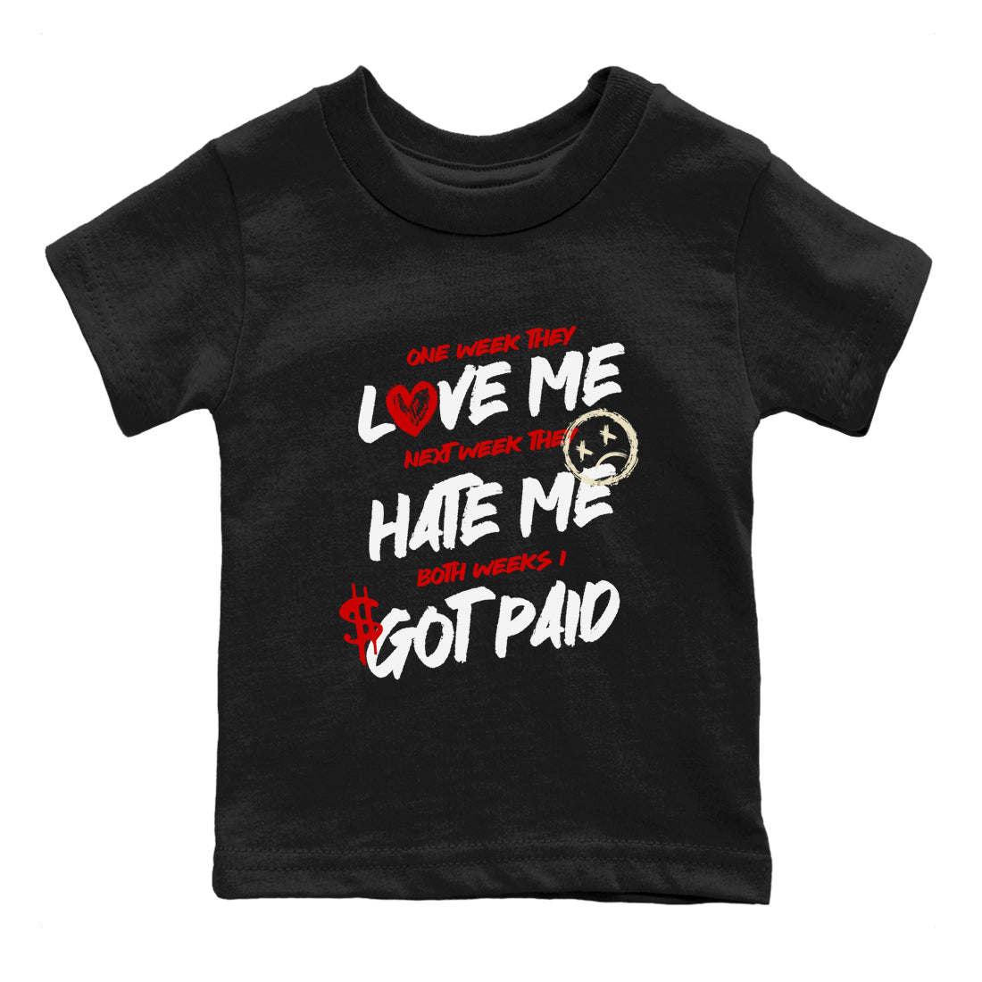 I Got Paid snkmatch Tees Kids - Air Jordan 1 Black Toe Reimagined