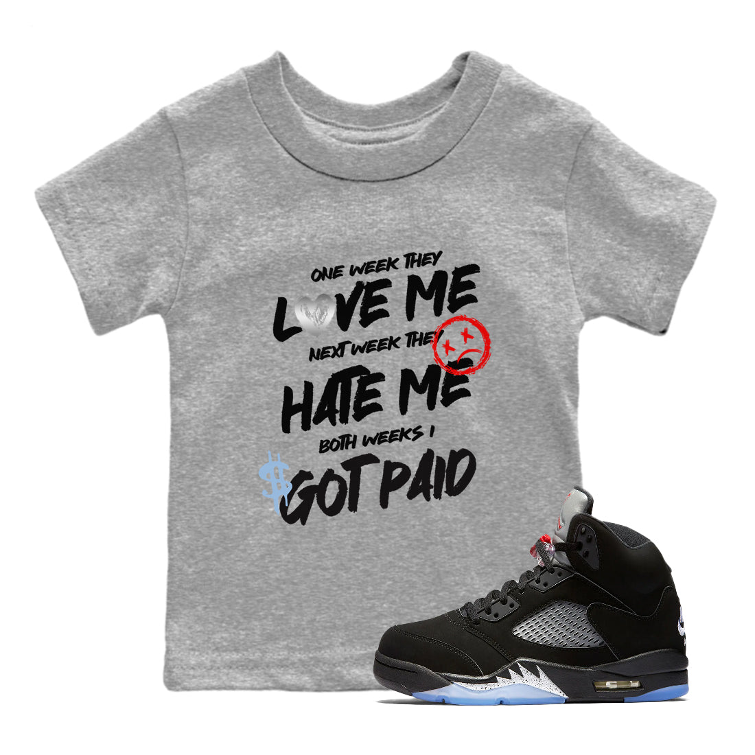 I Got Paid snkmatch Tees Kids - Air Jordan 5 Reimagined