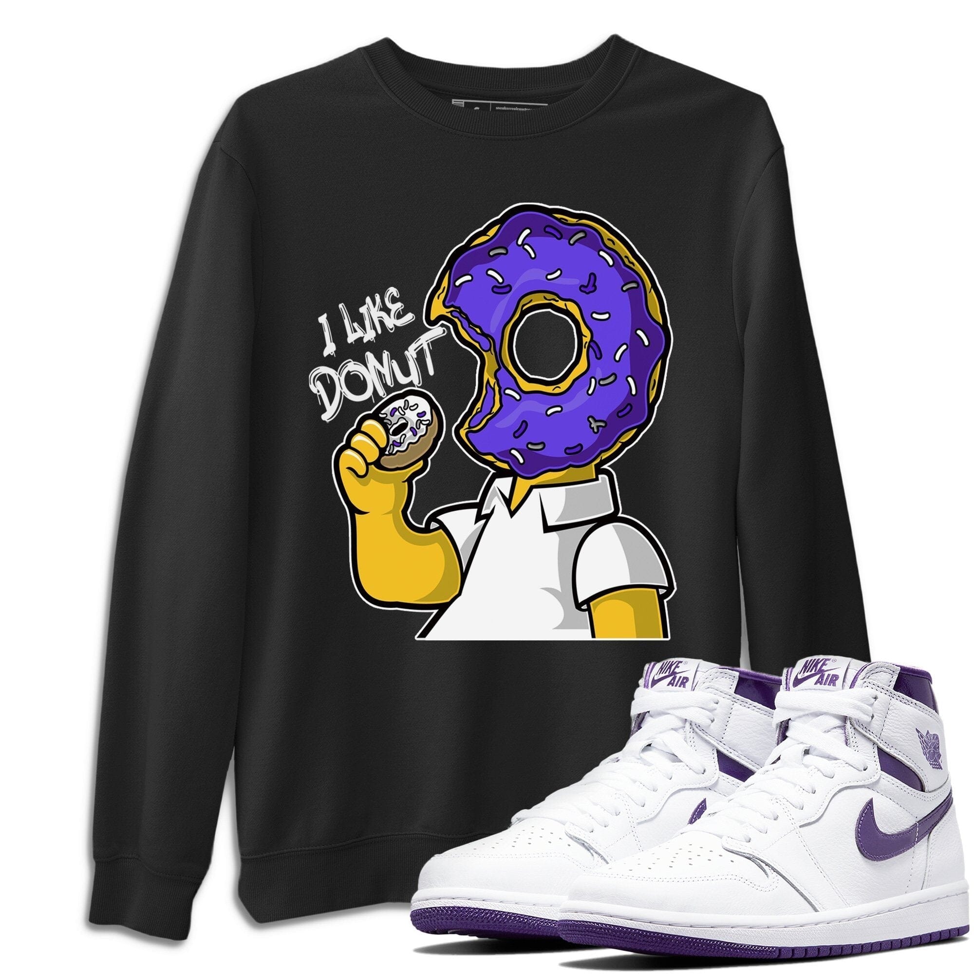 I Like Donut Unisex Tops - Air Jordan 1 WMNS Court Purple