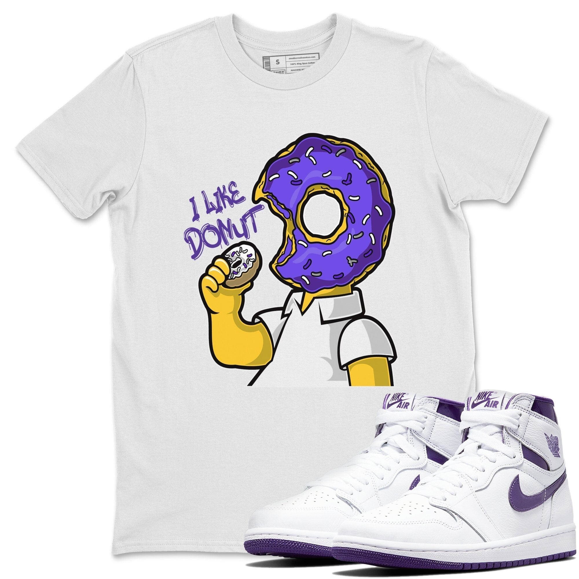 I Like Donut Unisex Tops - Air Jordan 1 WMNS Court Purple