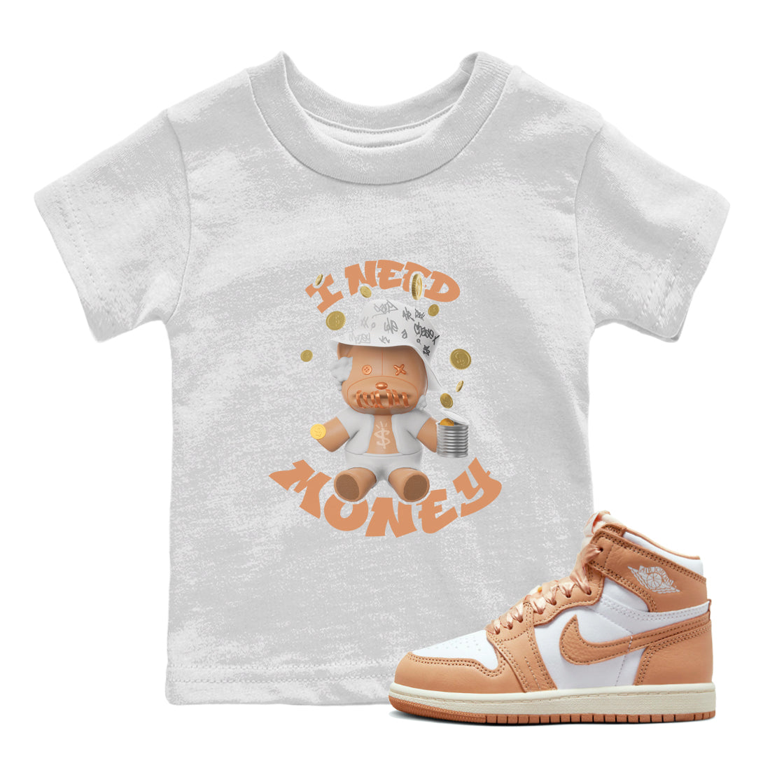 I Need Money snkmatch Tee Kids - Air Jordan 1 Praline