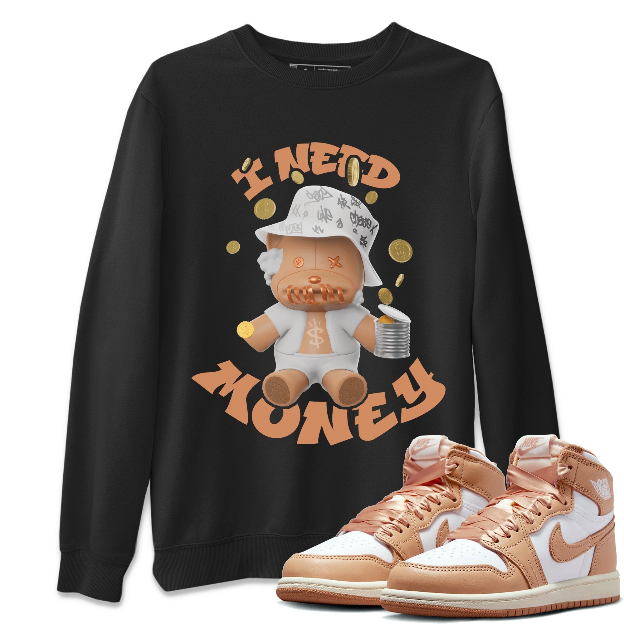 I Need Money snkmatch Tee - Air Jordan 1 Praline
