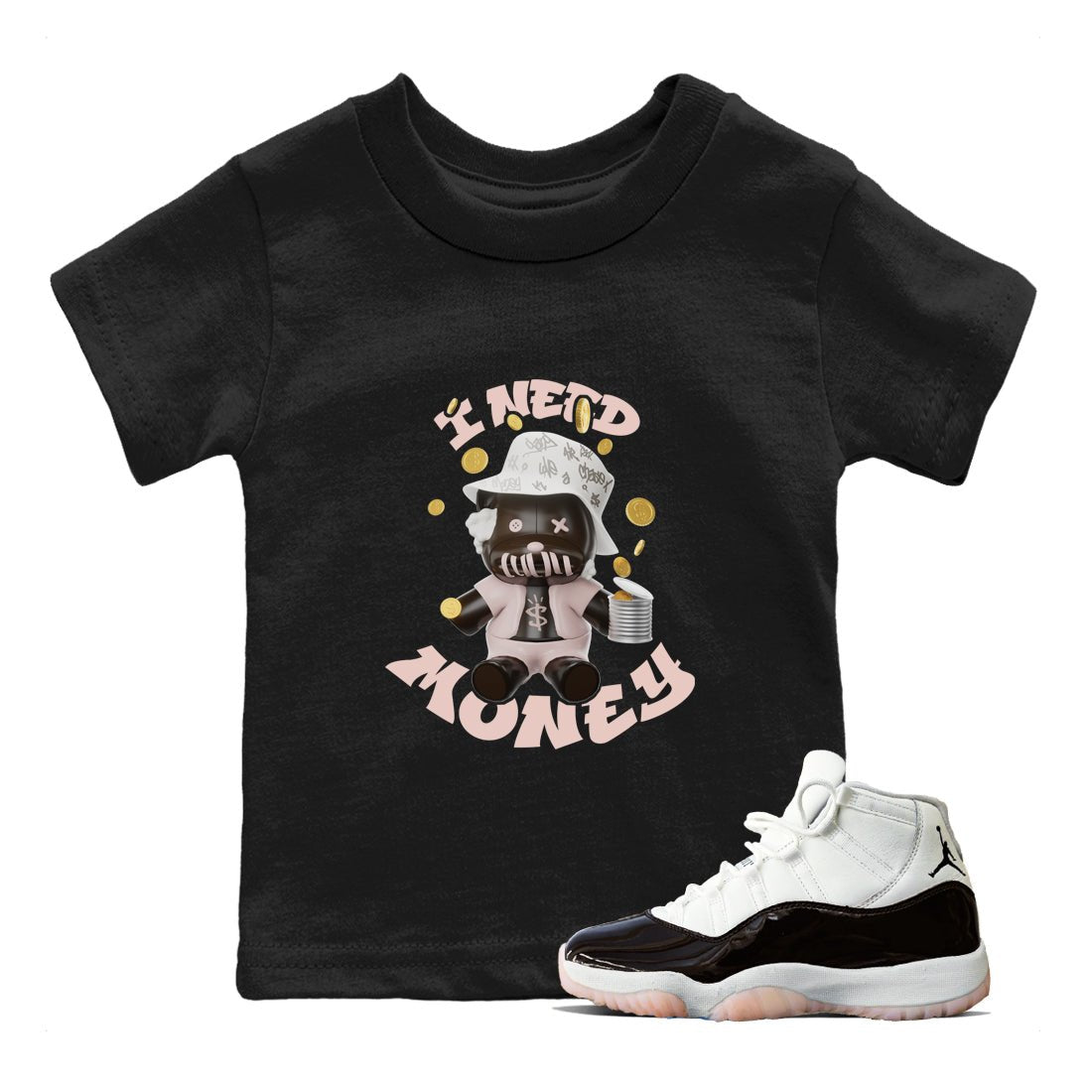 I Need Money snkmatch Tee Kids - Air Jordan 11 Neapolitan