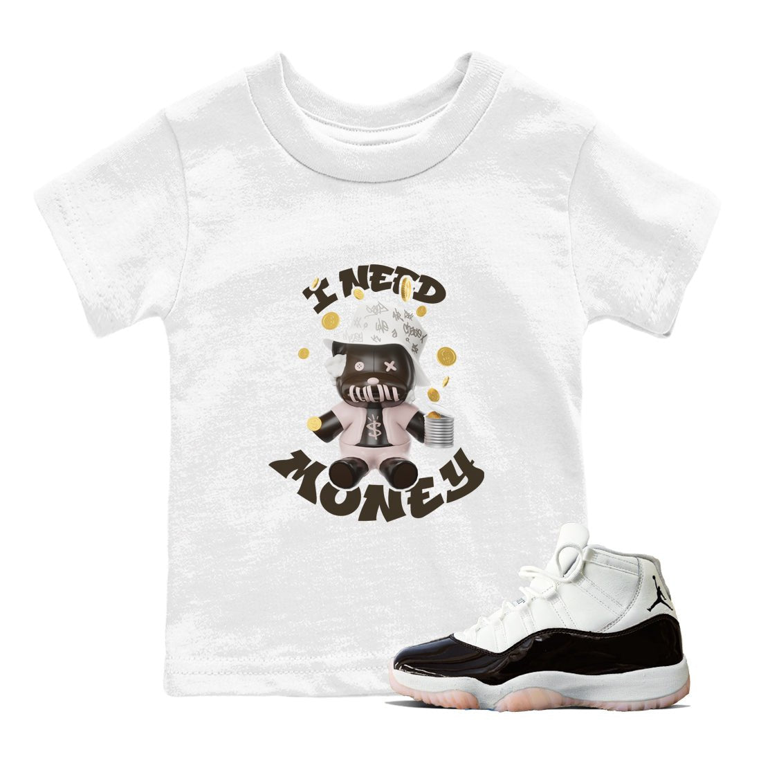 I Need Money snkmatch Tee Kids - Air Jordan 11 Neapolitan