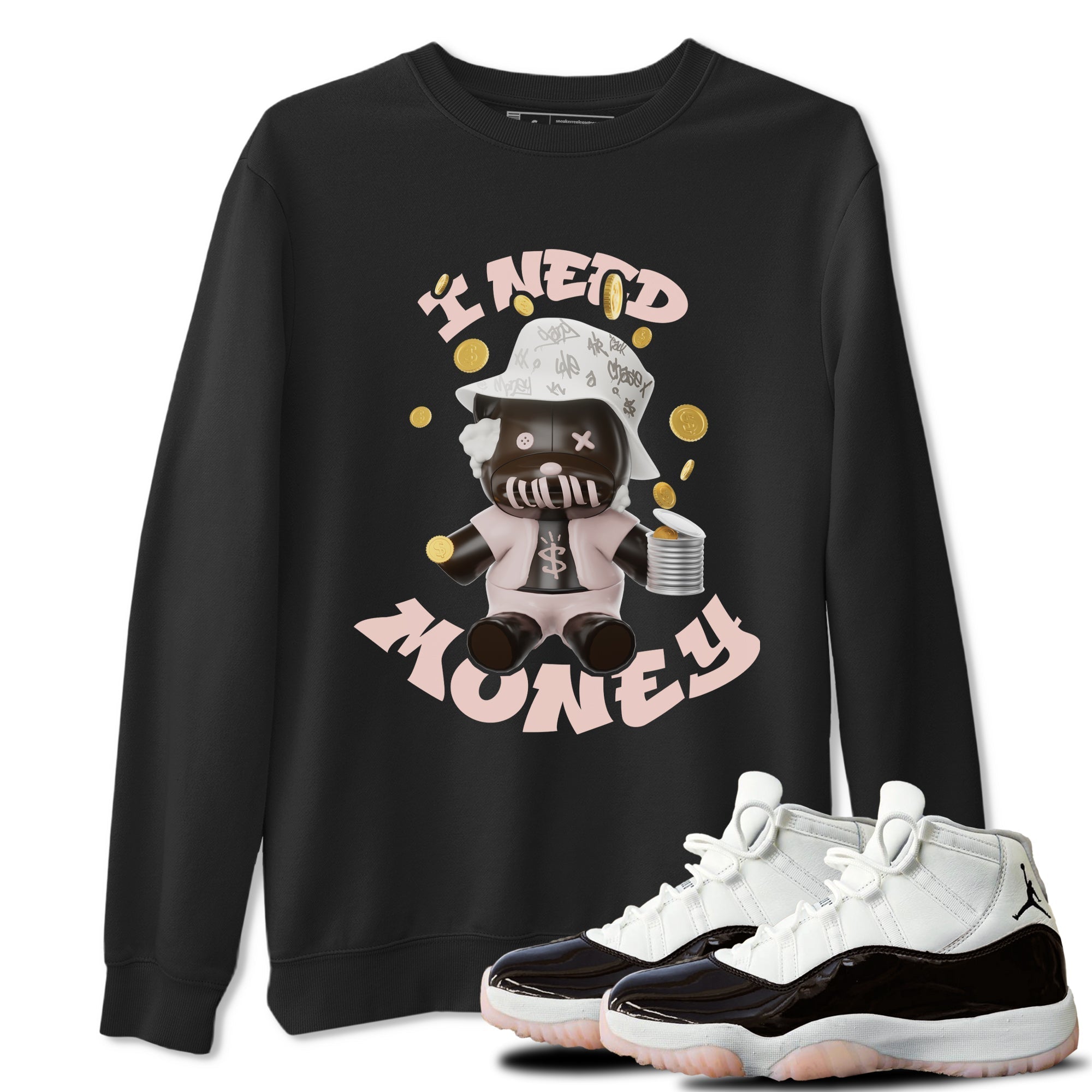 I Need Money snkmatch Tee - Air Jordan 11 Neapolitan