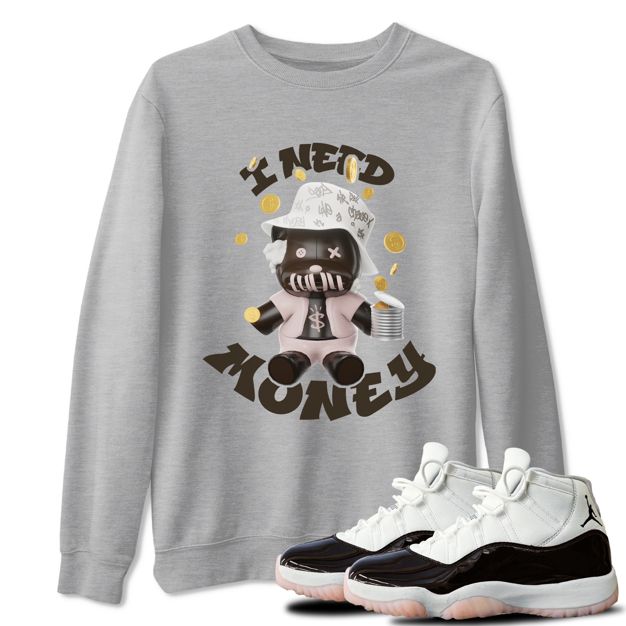 I Need Money snkmatch Tee - Air Jordan 11 Neapolitan