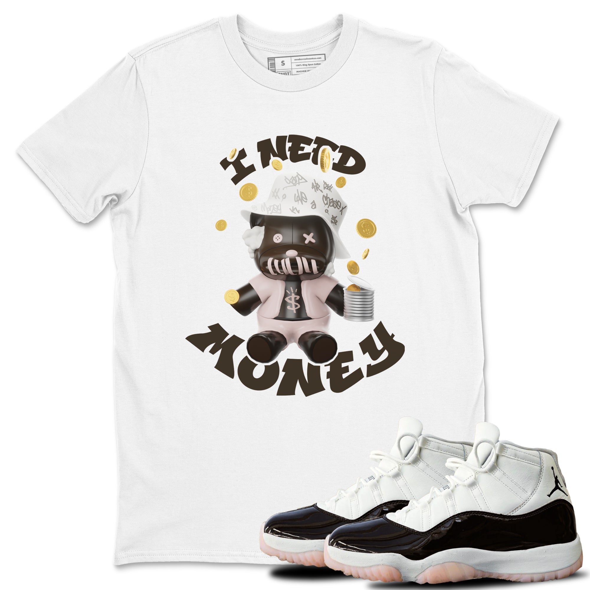 I Need Money snkmatch Tee - Air Jordan 11 Neapolitan