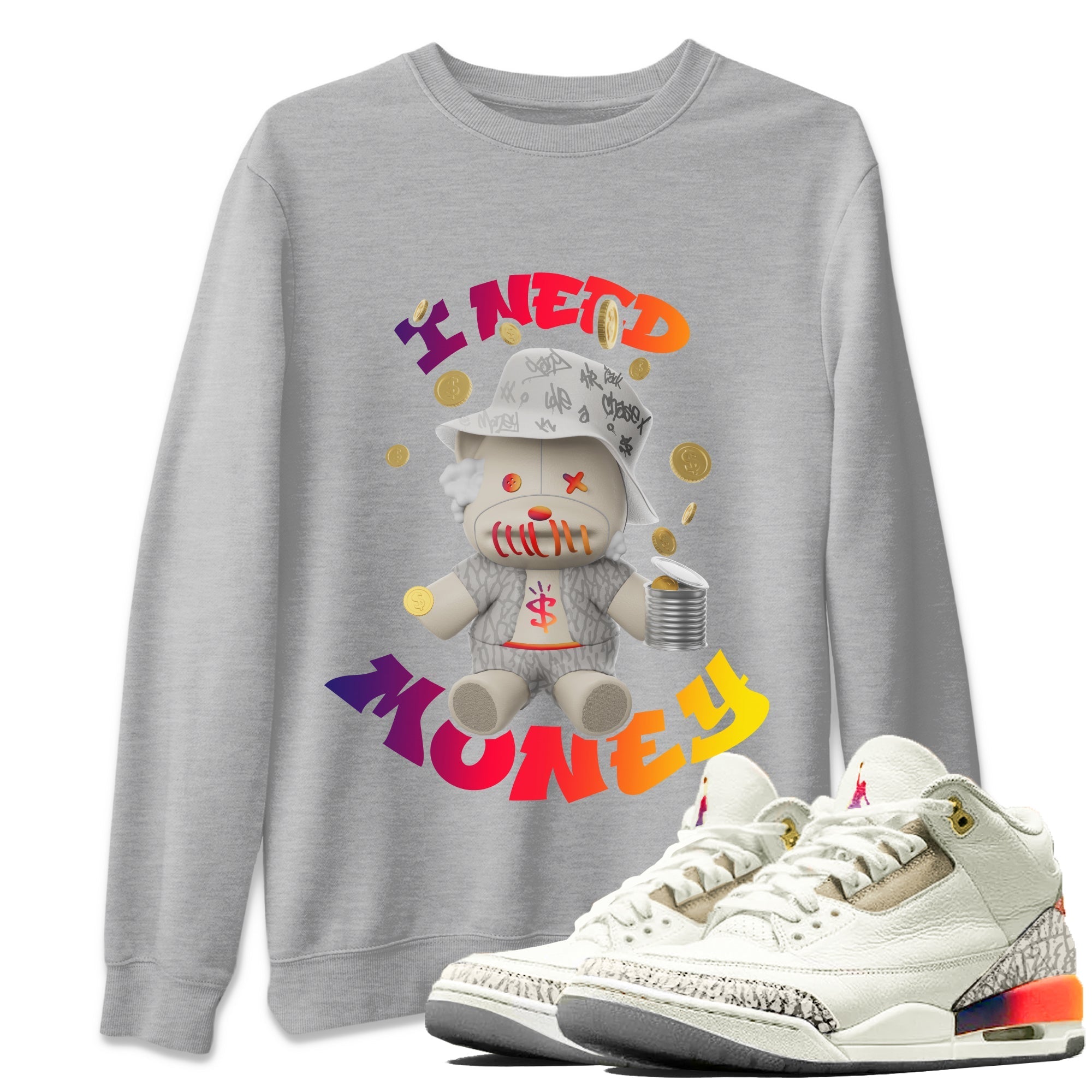 I Need Money snkmatch Tee - Air Jordan 3 J Balvin