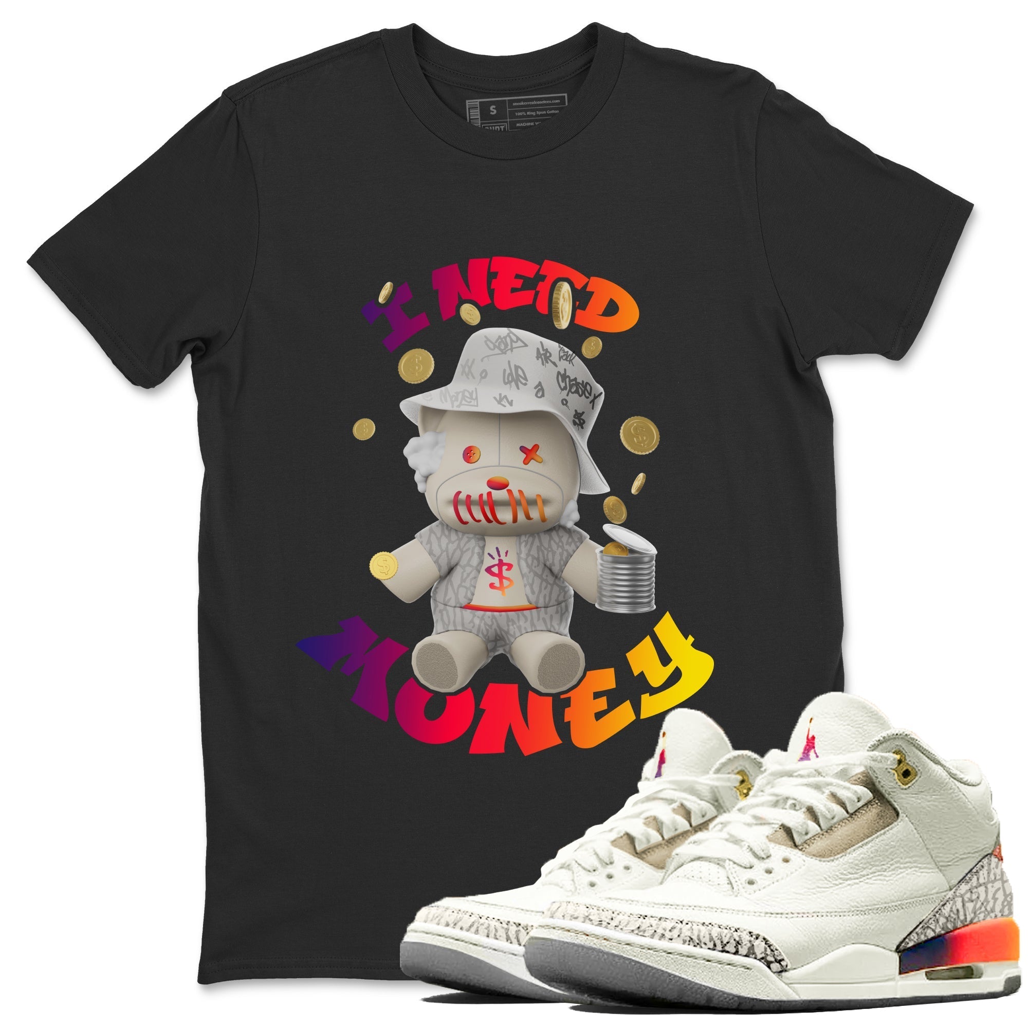 I Need Money snkmatch Tee - Air Jordan 3 J Balvin