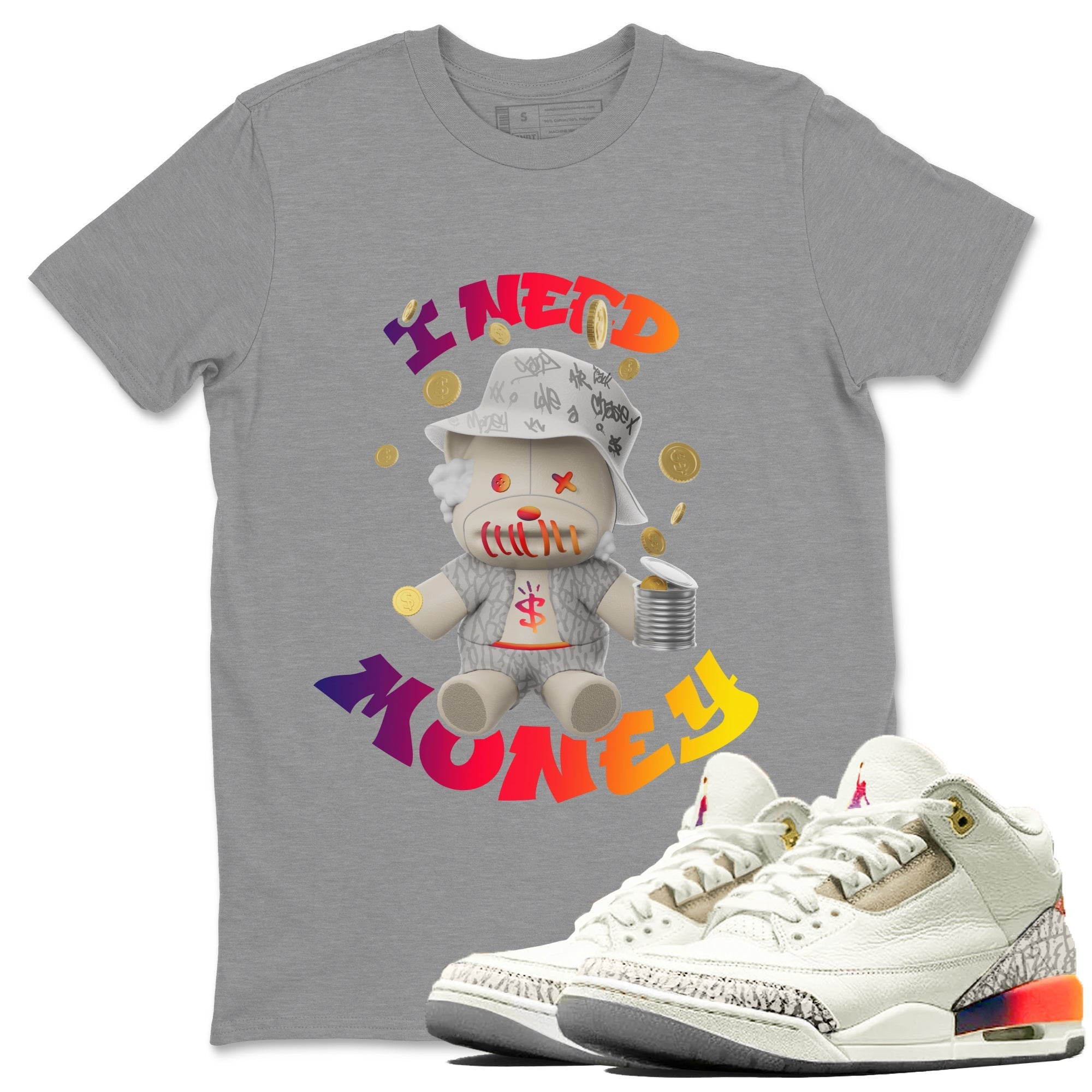I Need Money snkmatch Tee - Air Jordan 3 J Balvin