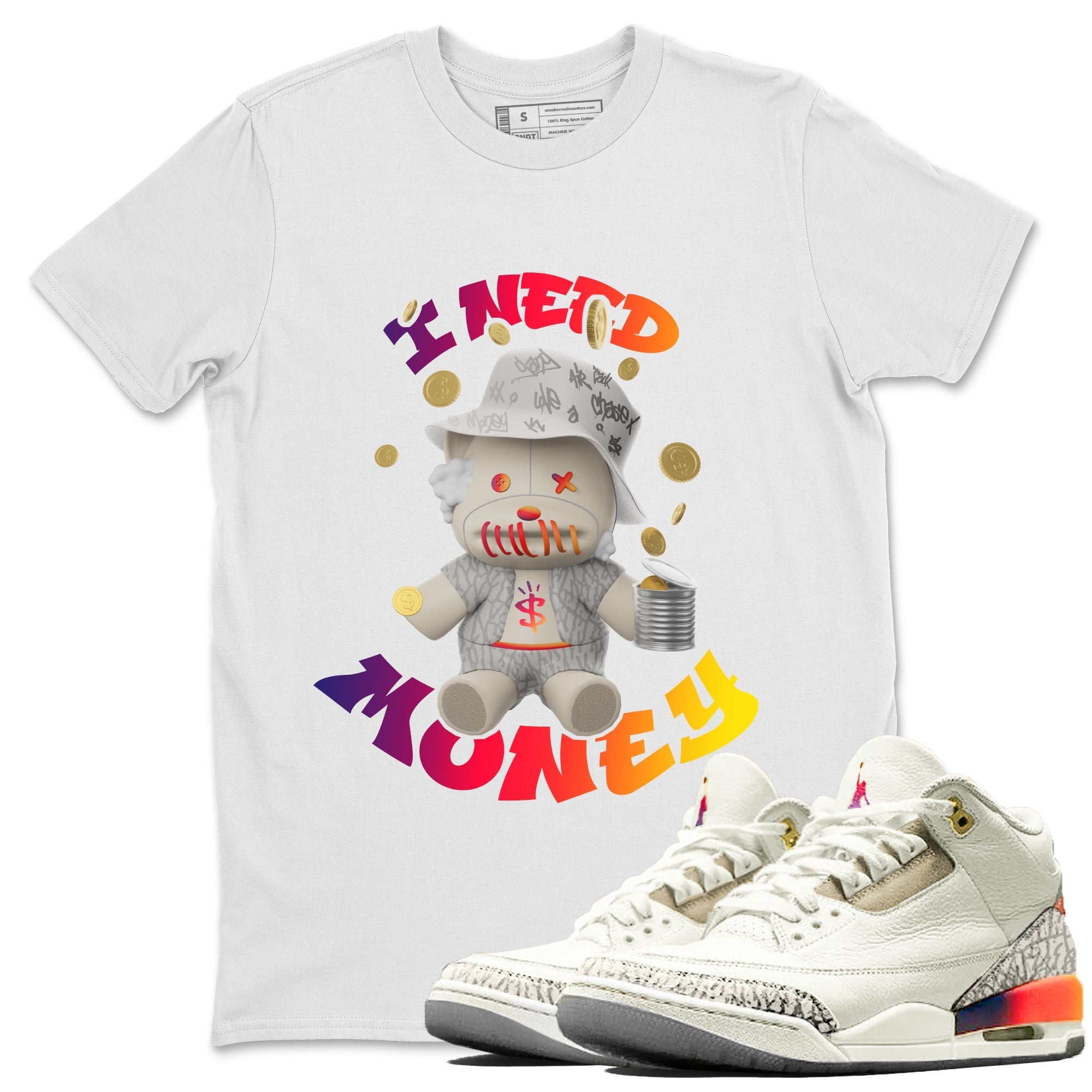 I Need Money snkmatch Tee - Air Jordan 3 J Balvin