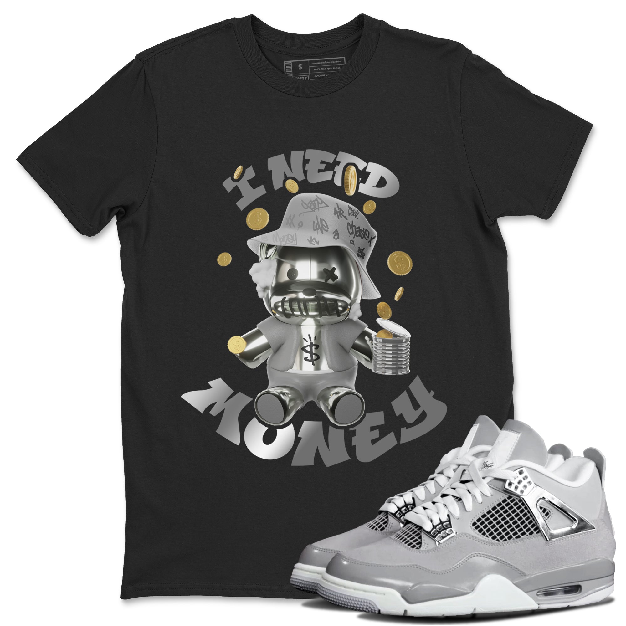 I Need Money snkmatch Tee - Air Jordan 4 Frozen Moments