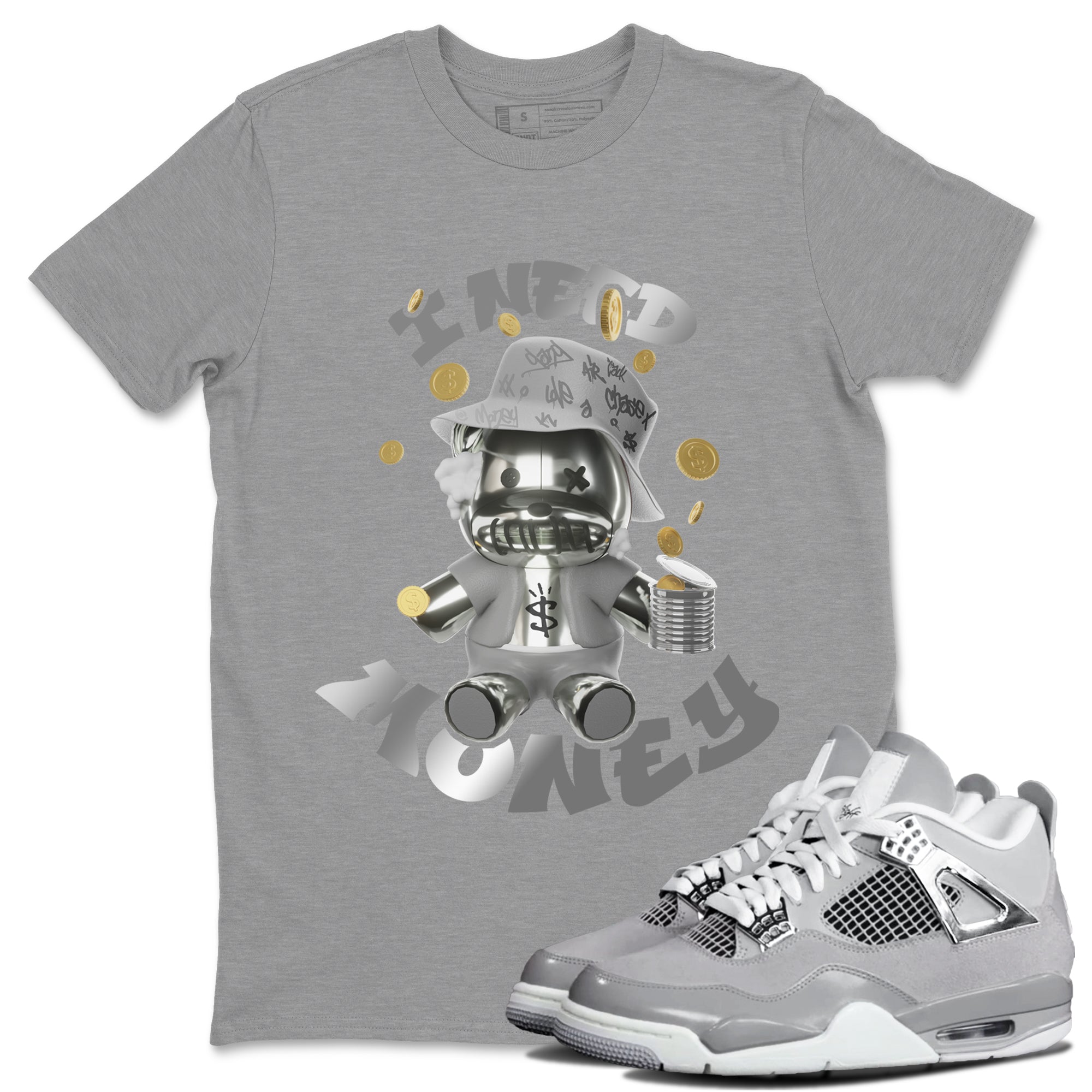 I Need Money snkmatch Tee - Air Jordan 4 Frozen Moments