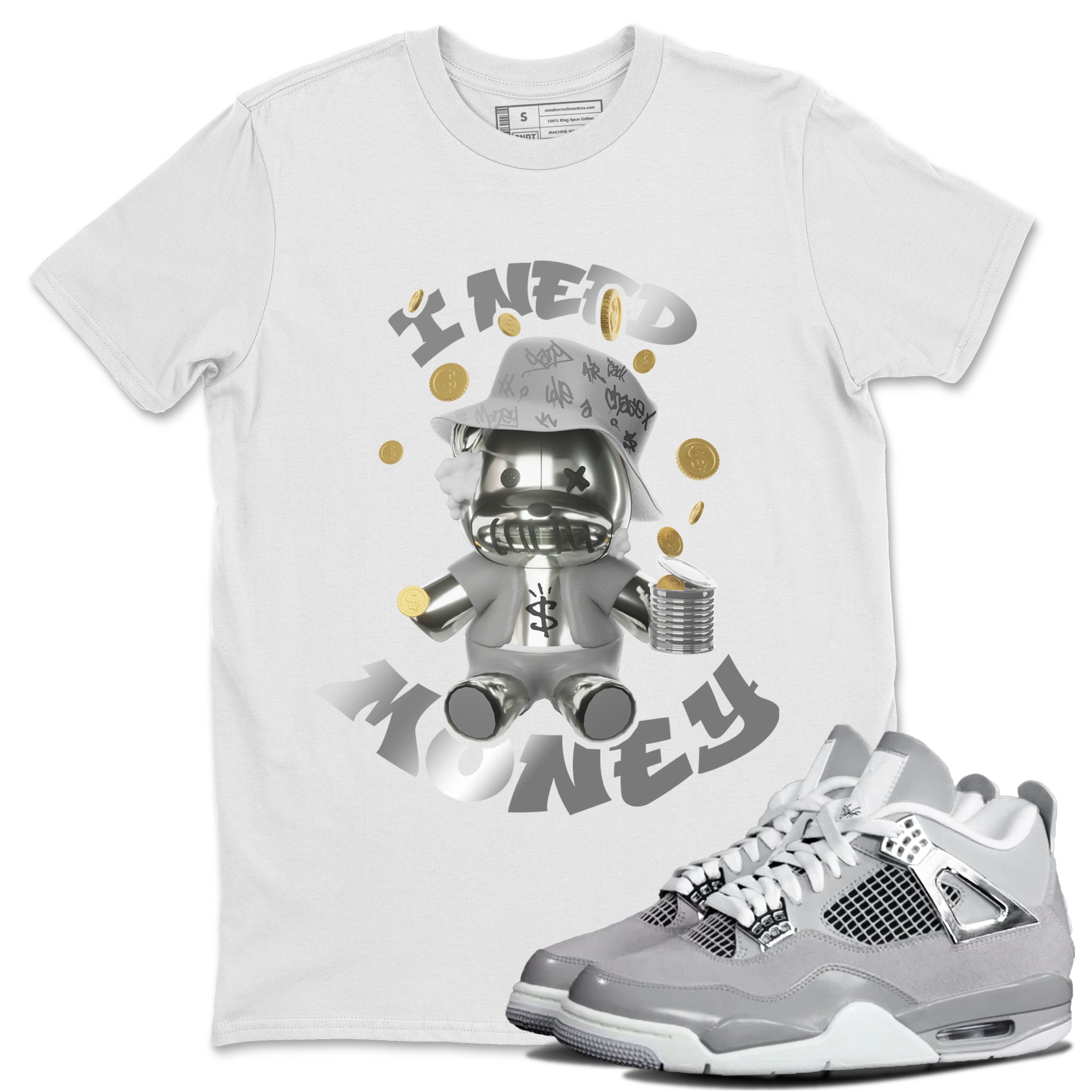 I Need Money snkmatch Tee - Air Jordan 4 Frozen Moments