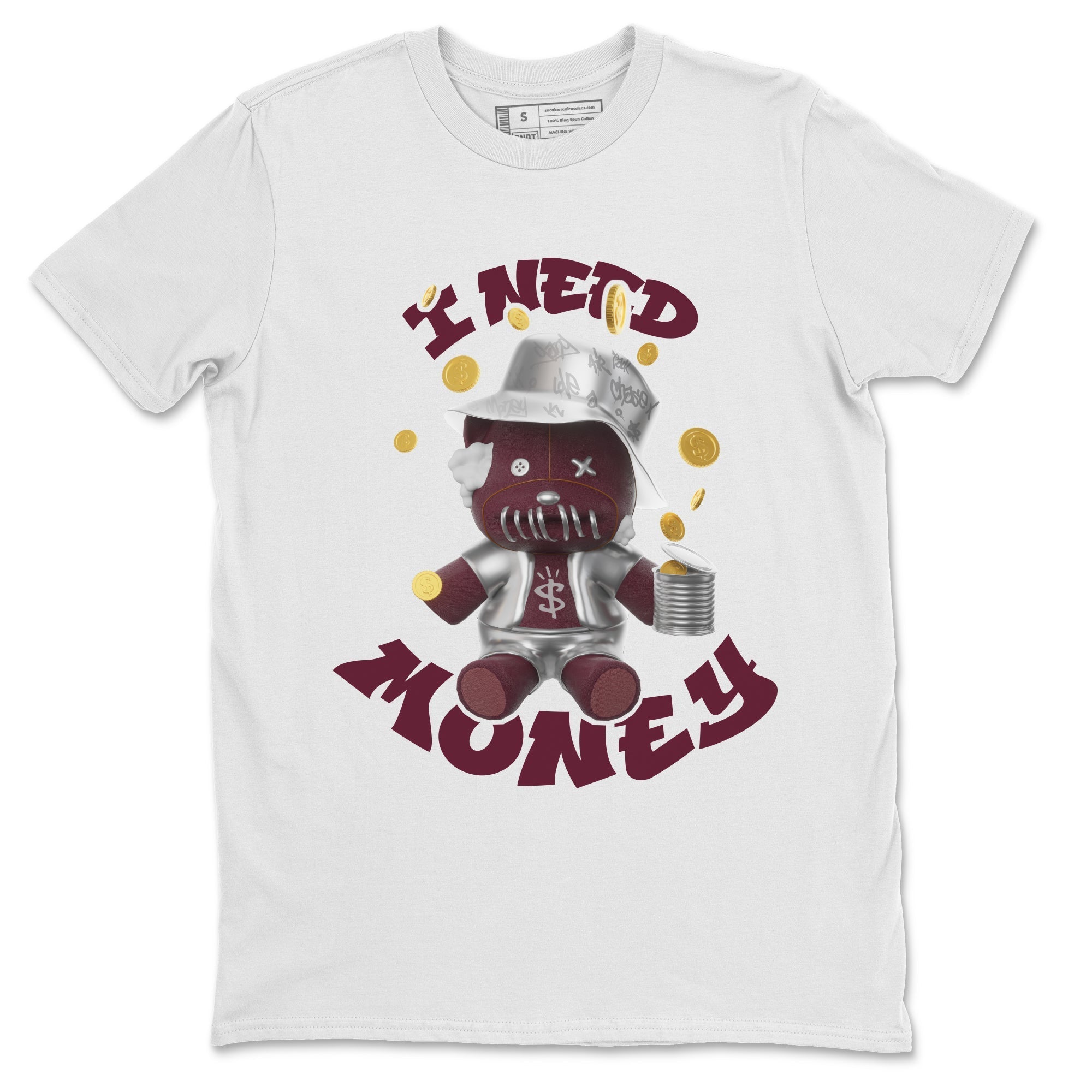 I Need Money snkmatch Tee - Air Jordan 5 Burgundy
