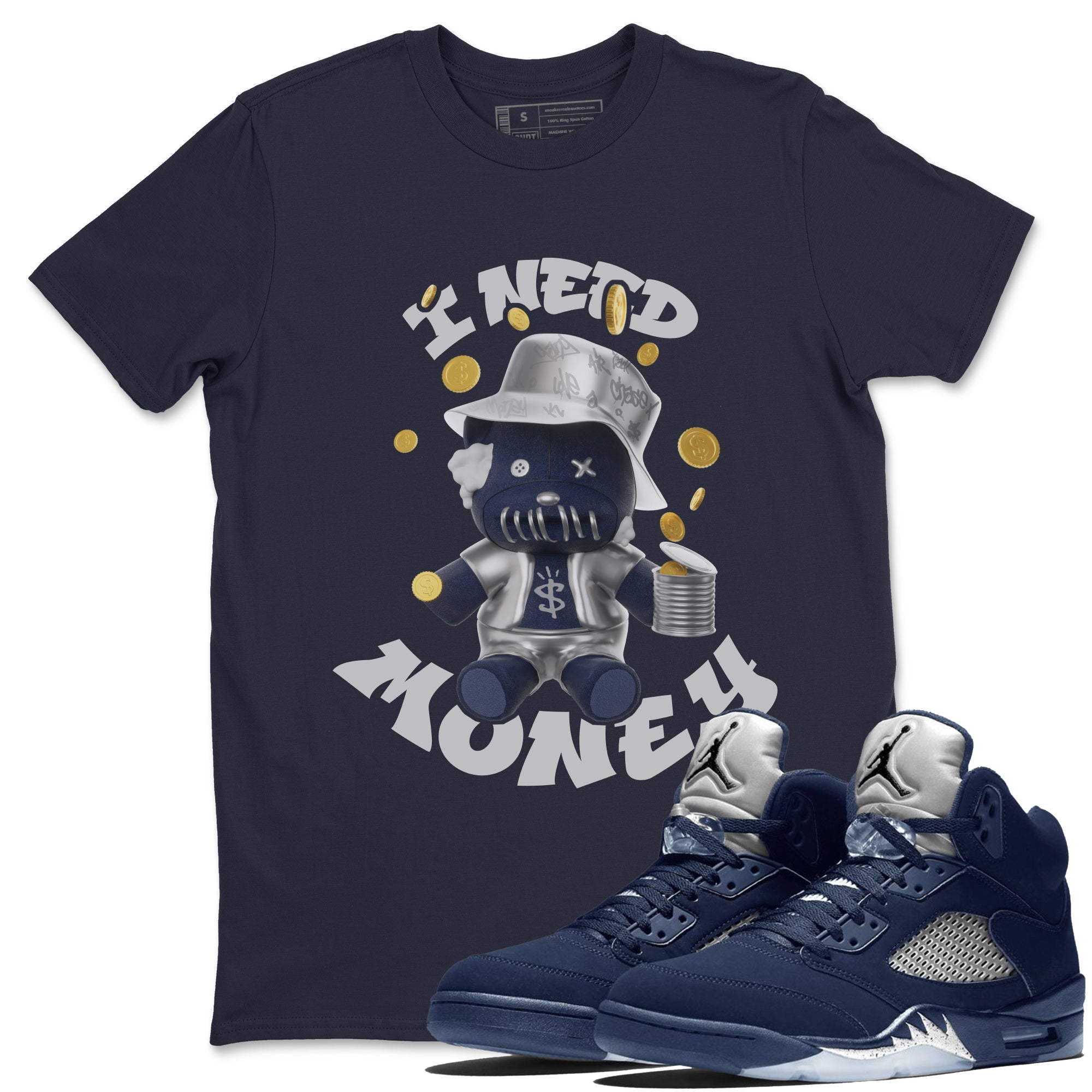 I Need Money snkmatch Tee - Air Jordan 5 Georgetown